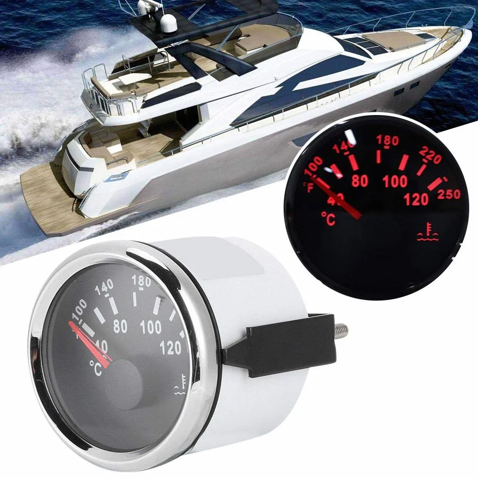 Indicatore Temperatura Acqua Impermeabile per Barca Motore Marino FastUU