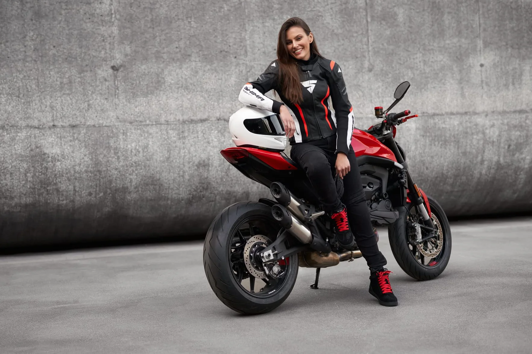 SHIMA SX-2 EVO LADY Scarpe Moto Donna | Stivali Moto in Pelle, Traspirante, Rinforzato con Supporto della Caviglia, Suola Antiscivolo, Impugnatura per il Cambio di Marcia (Grigio, 38)