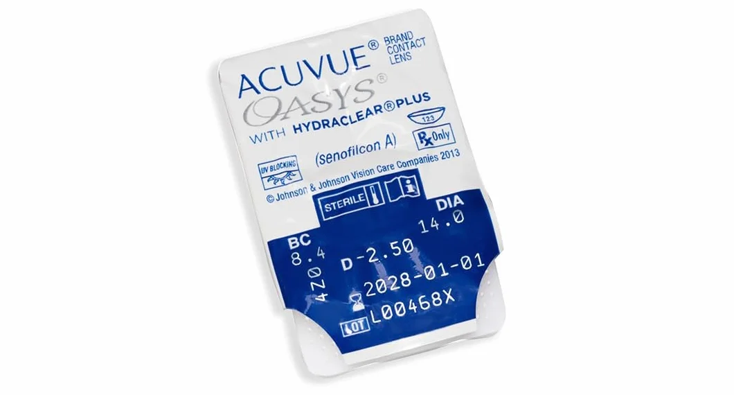 ACUVUE OASYS HYDRACLEAR PLUS Lenti a contatto quindicinali Protezione UV -2.50 BC 8.4 DIA 14.00 6 lenti