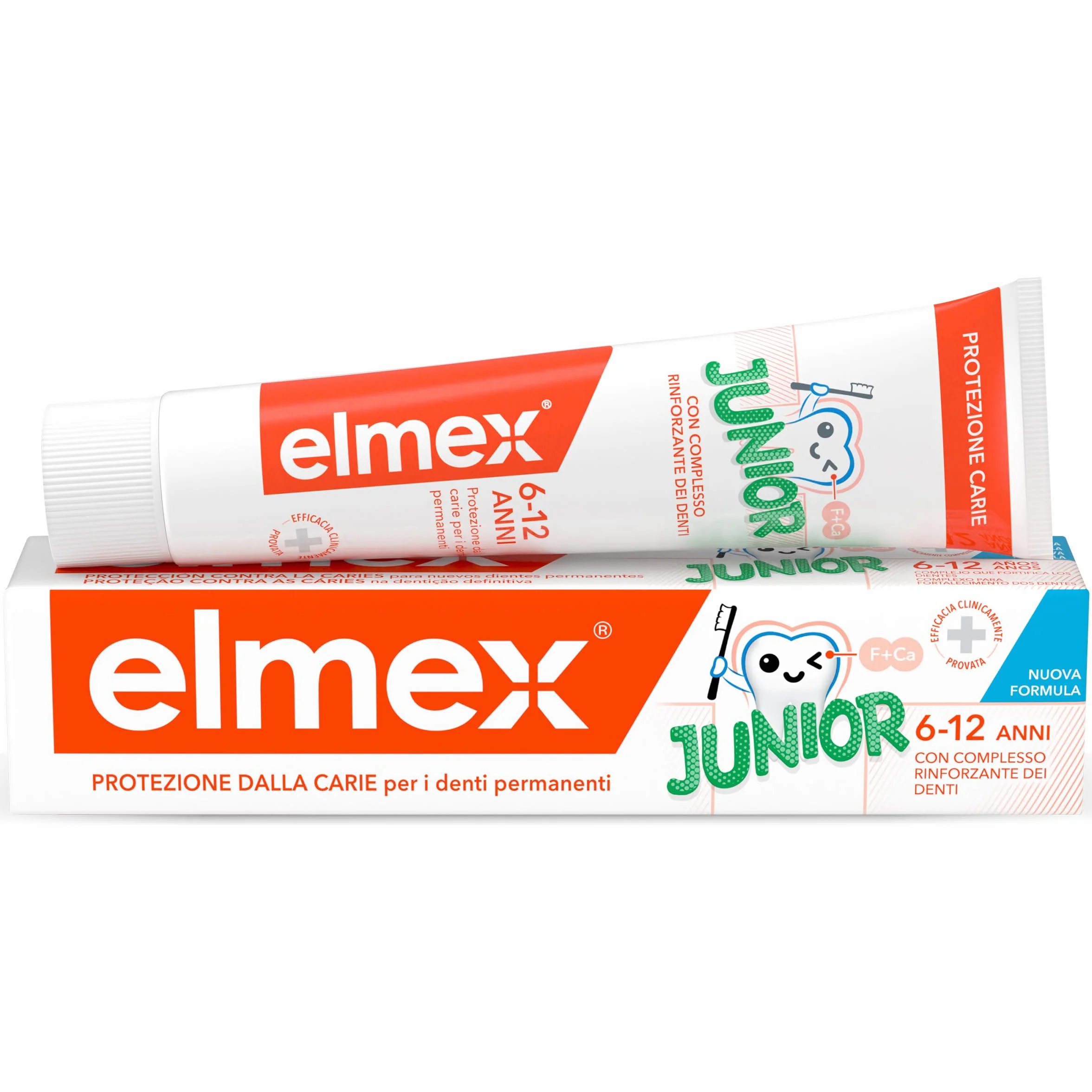 Elmex Dentifricio Junior 75ml Protezione Carie Bambini Denti Permanenti