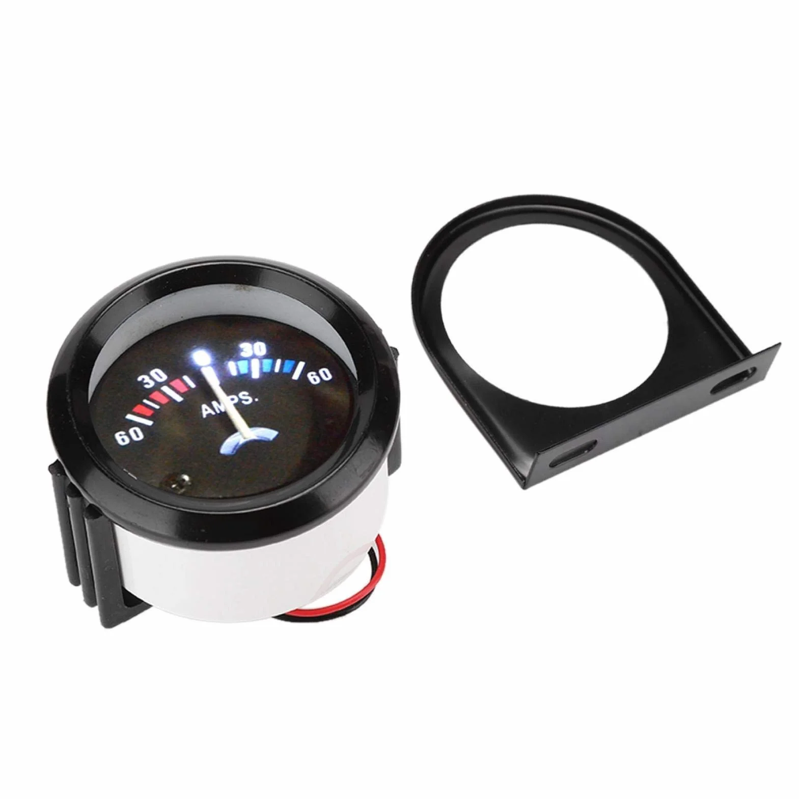 Amperemeter 12 V, amperemetro 12 V, amperemetro per Auto, amperemetro per Auto, amperemetro 2 Pollici, 52 mm, voltmetro 60 – 0 – 60 A, AMP Calibro Volt, Metro per Auto AMP