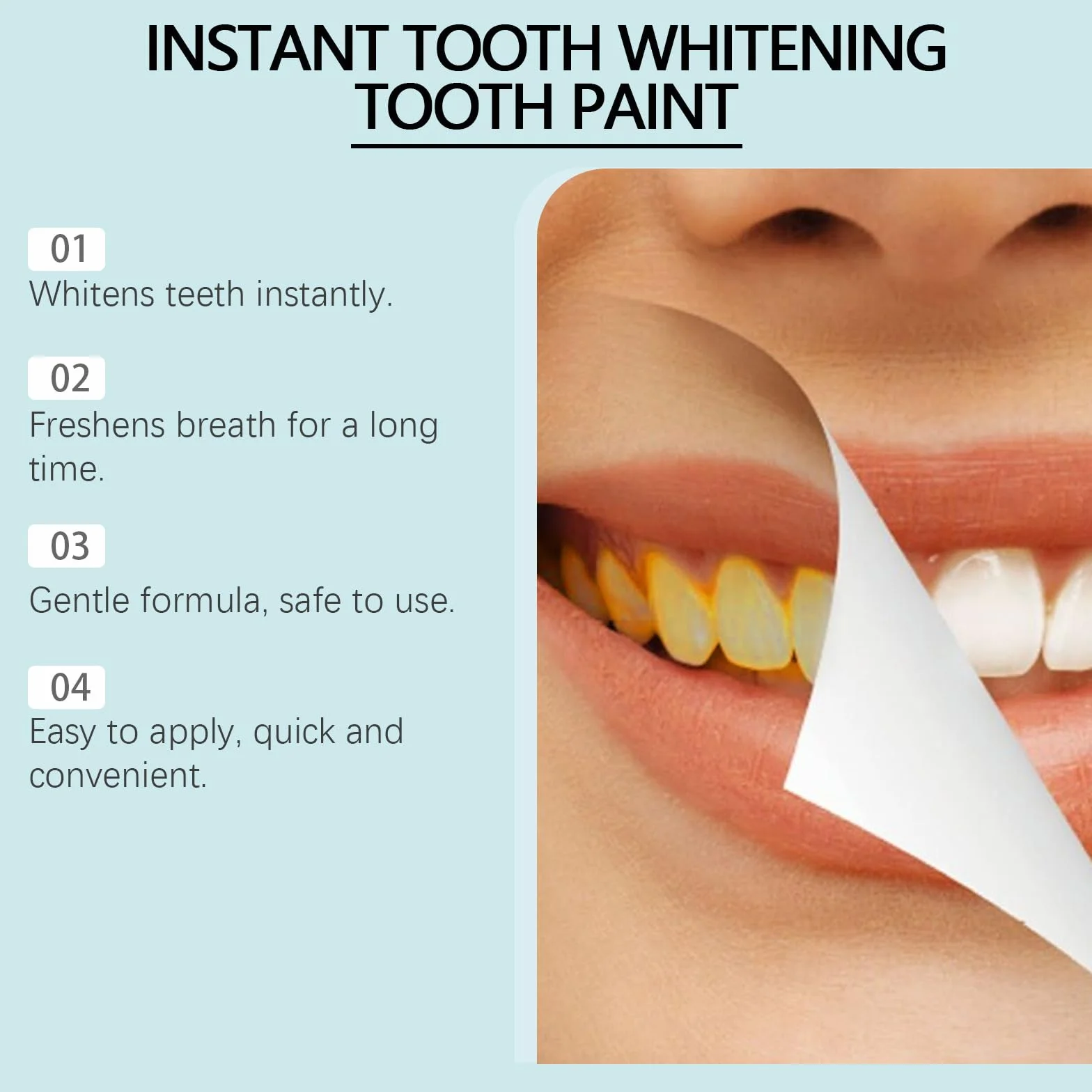 Vernice per Denti Tooth Polish Uptight Instant Teeth Whitening Paint Rimuove Macchie Dentali