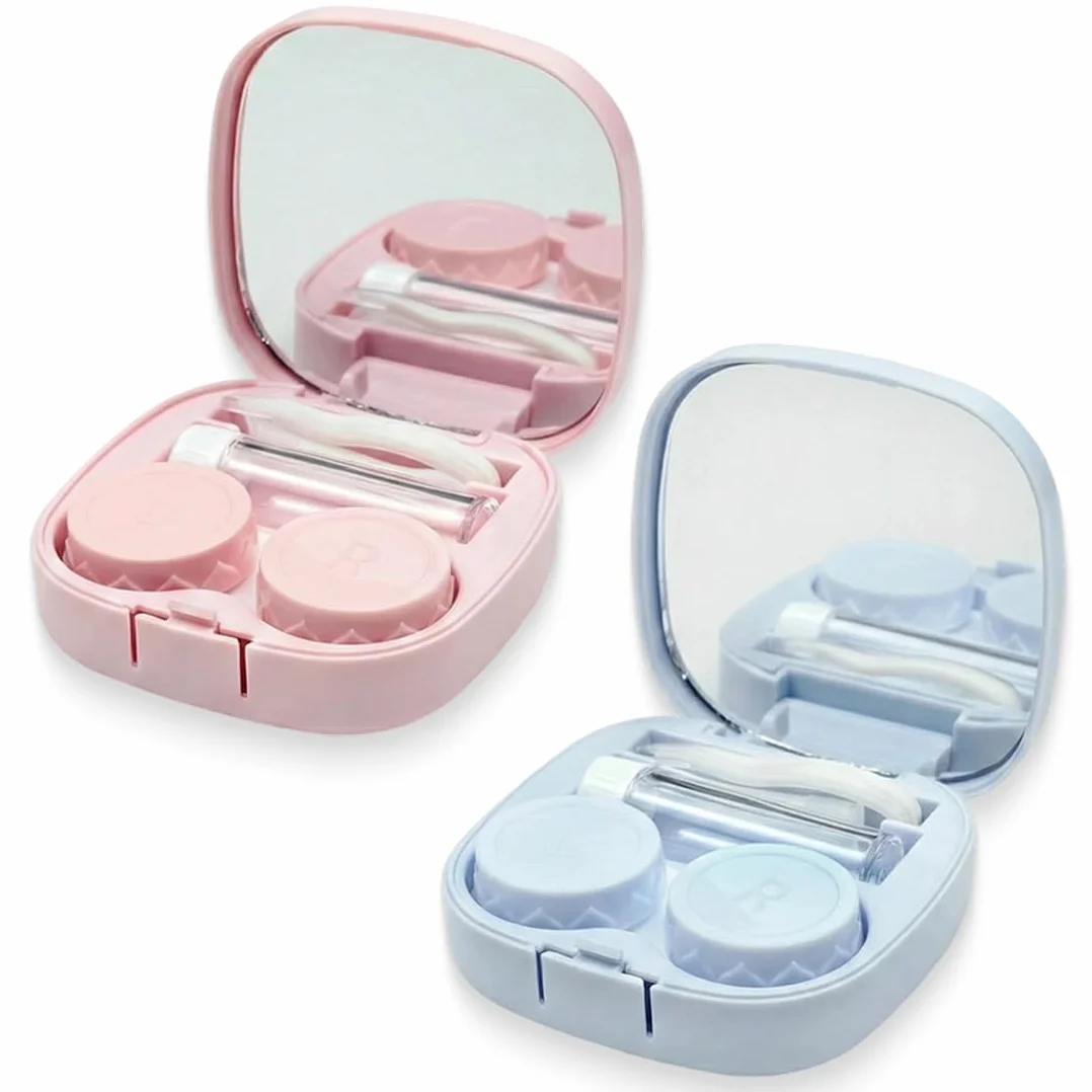 Pezzi Porta Lenti a Contatto Custodia Igienica Portatile Set Viaggio Specchio