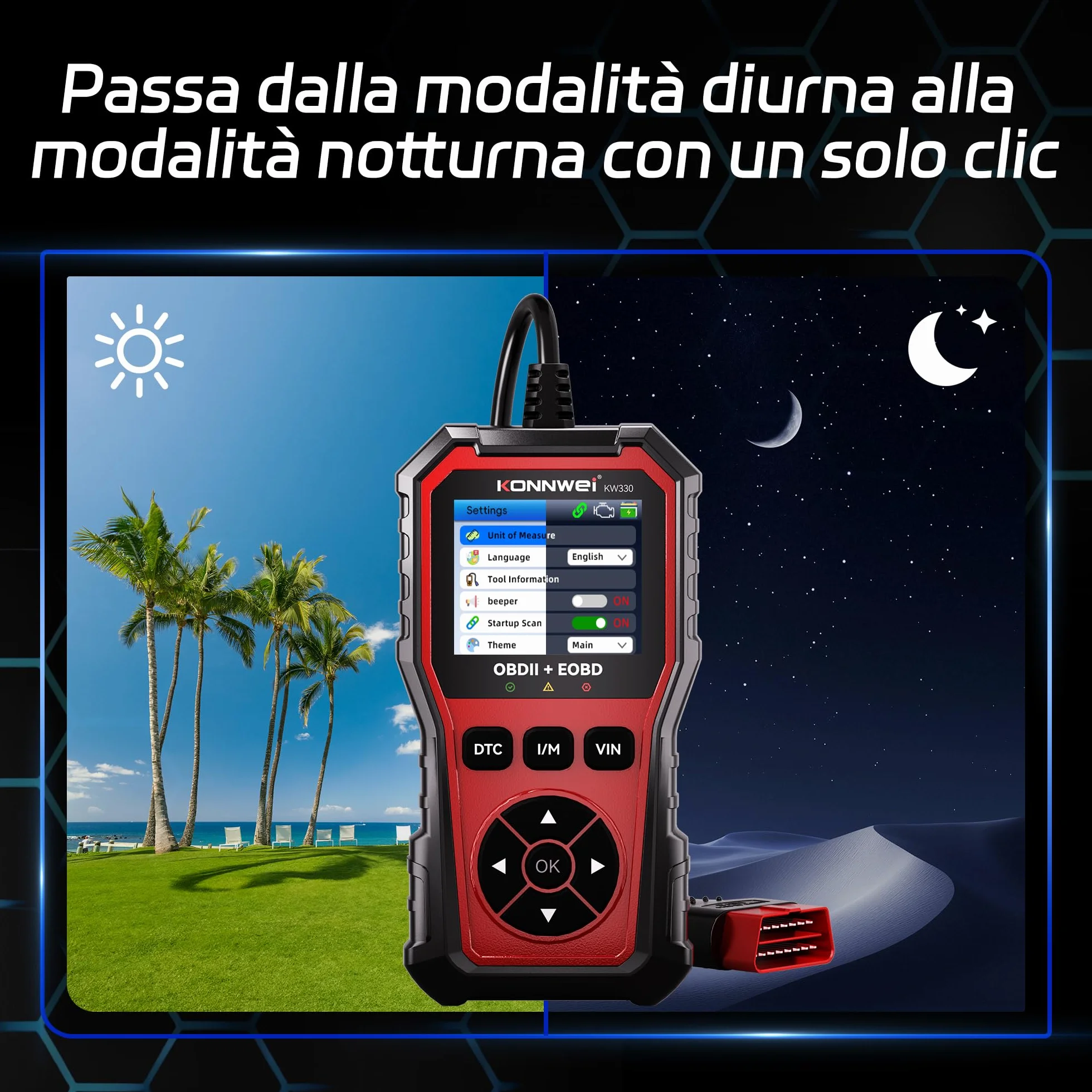 OBD2 diagnostico universale per tutti i veicoli OBDII dopo il 1996, lettore guasti auto completo per BMW VW Mercedes Audi