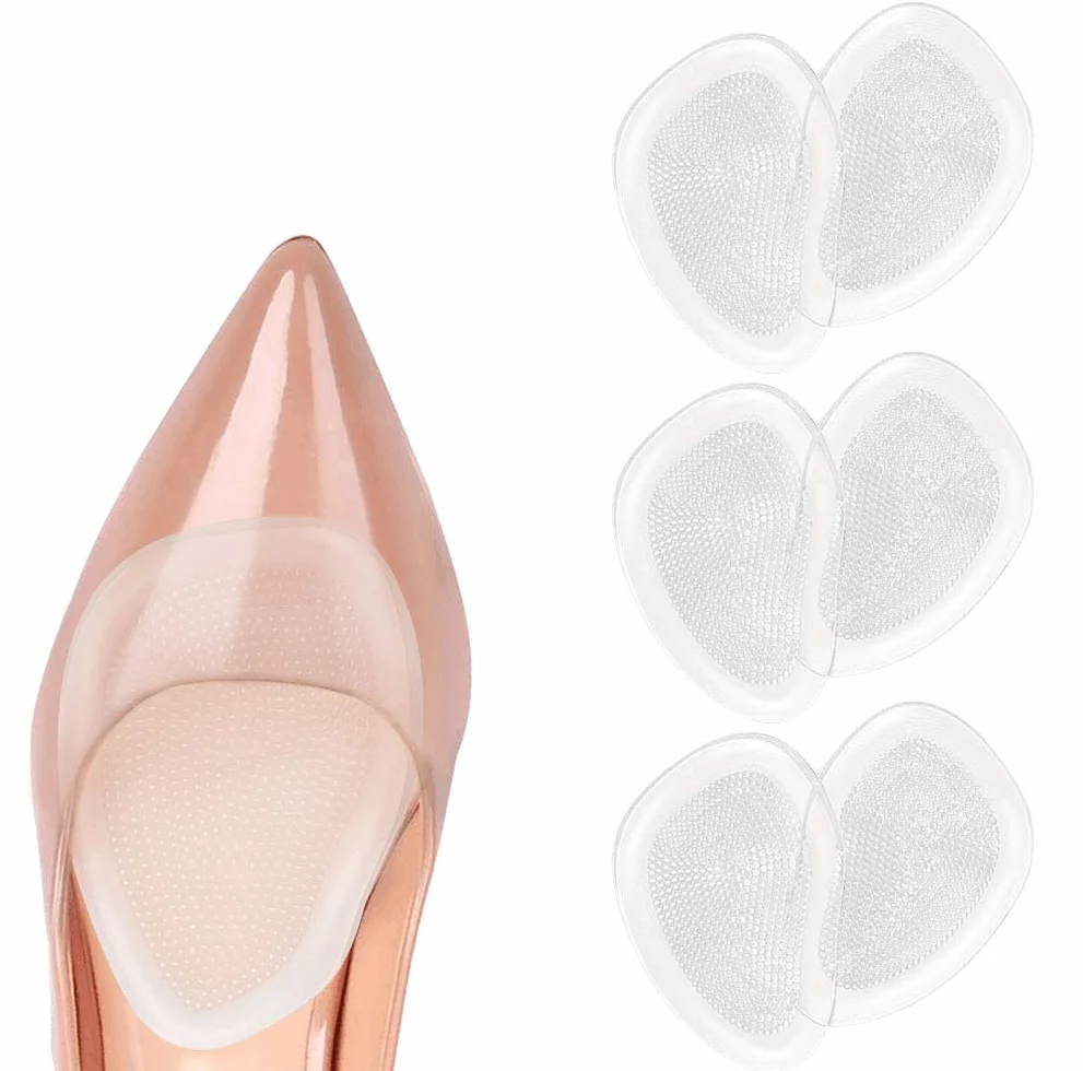 Cuscinetti per Avampiede 3 Paia Ultra Slim Gel Sottili Protezione Anti-scivolo Trasparente
