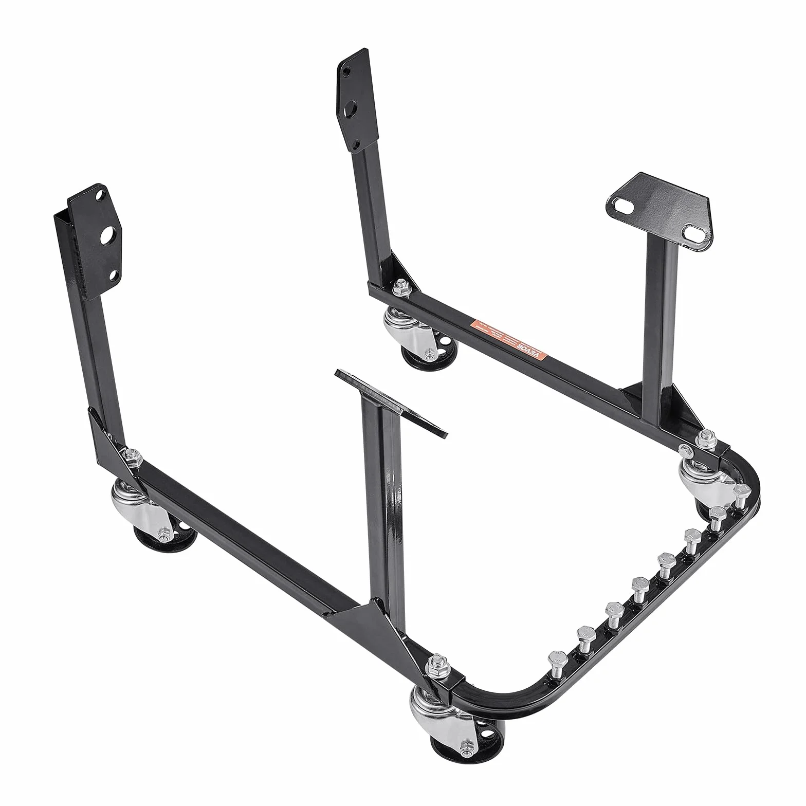 VEVOR Supporto Motore a U, Sollevatore Motore 340 kg, Supporto in Acciaio con 4 Ruote Girevoli e 4 Posizioni di Aggancio per Motori BB-Chevy e Gen-1 SB-Chevy