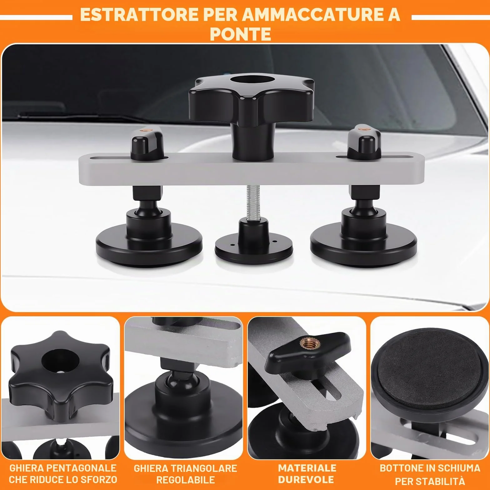 KAOLALI Kit Estrattore per Ammaccature Senza Vernice 78 Pezzi Tirabolli Carrozzeria Auto