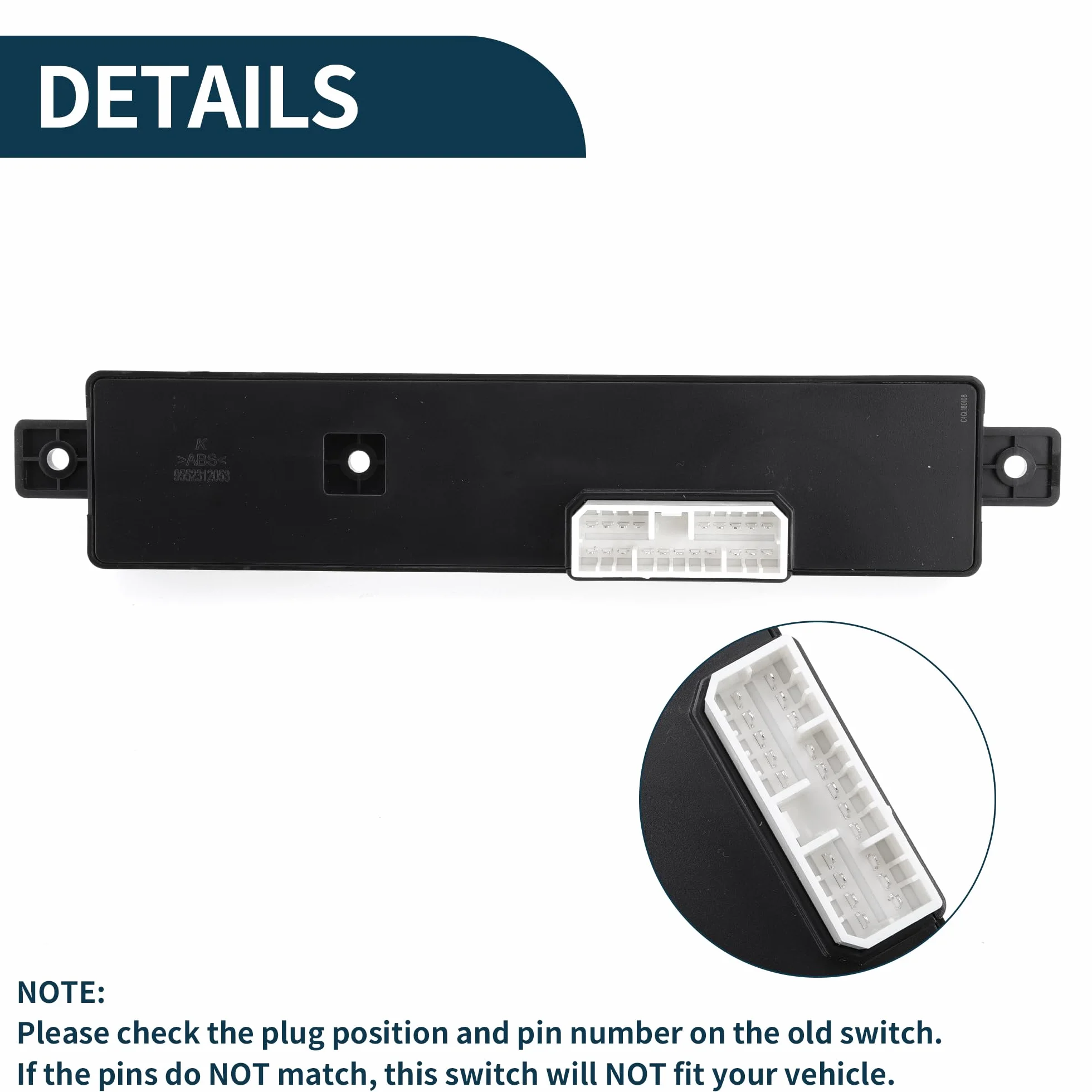 Interruttore Sedile Elettrico 881912W000 88191A1000 per Hyundai Santa Fe 2012-2015 Nero