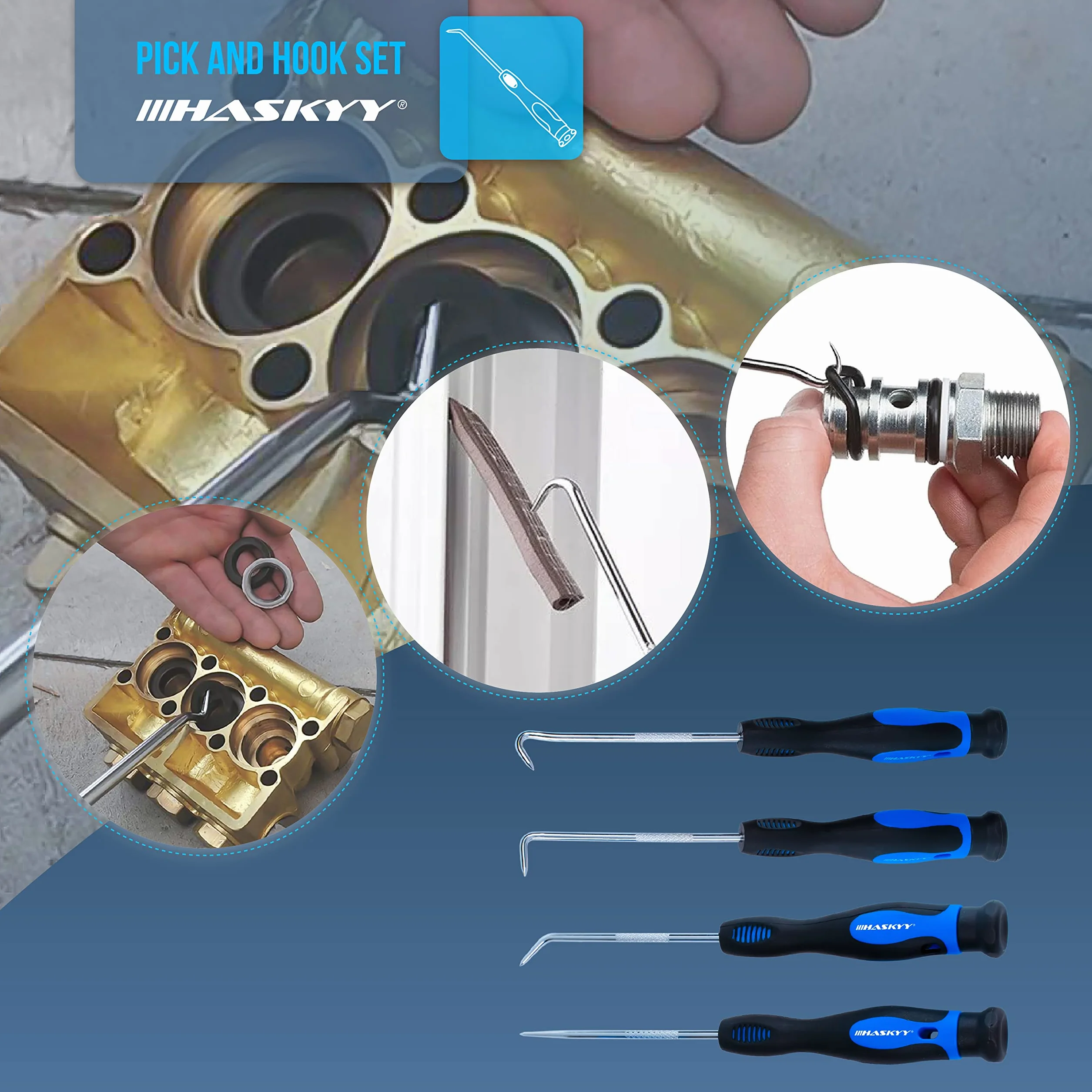 HASKYY Attrezzi Smontaggio Auto Set 24 pz, Leve per Rivestimenti, Estrattore Clip, Utensili Plastica