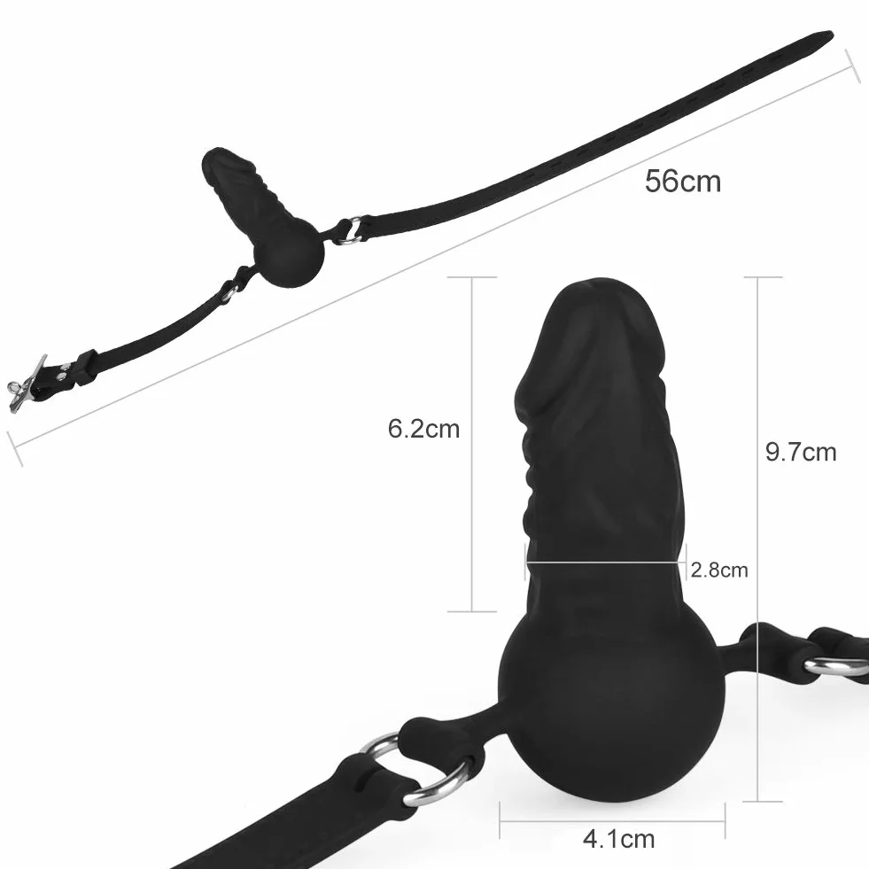 Roluck Ball Gag regolabile in silicone per BDSM Bondage erotico sex toy