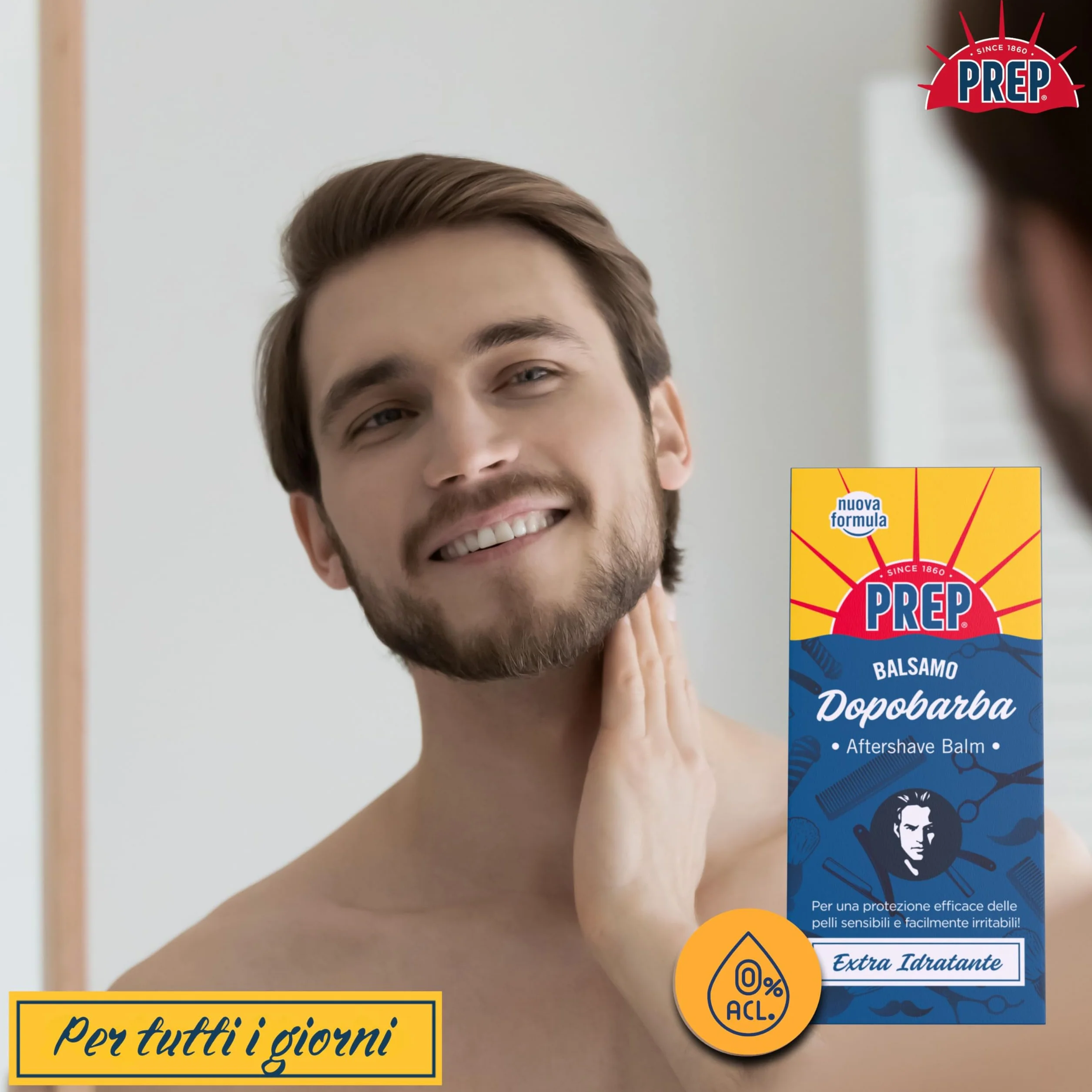 Balsamo Dopobarba Extra Idratante 75ml Per Pelli Sensibili Senza Alcol