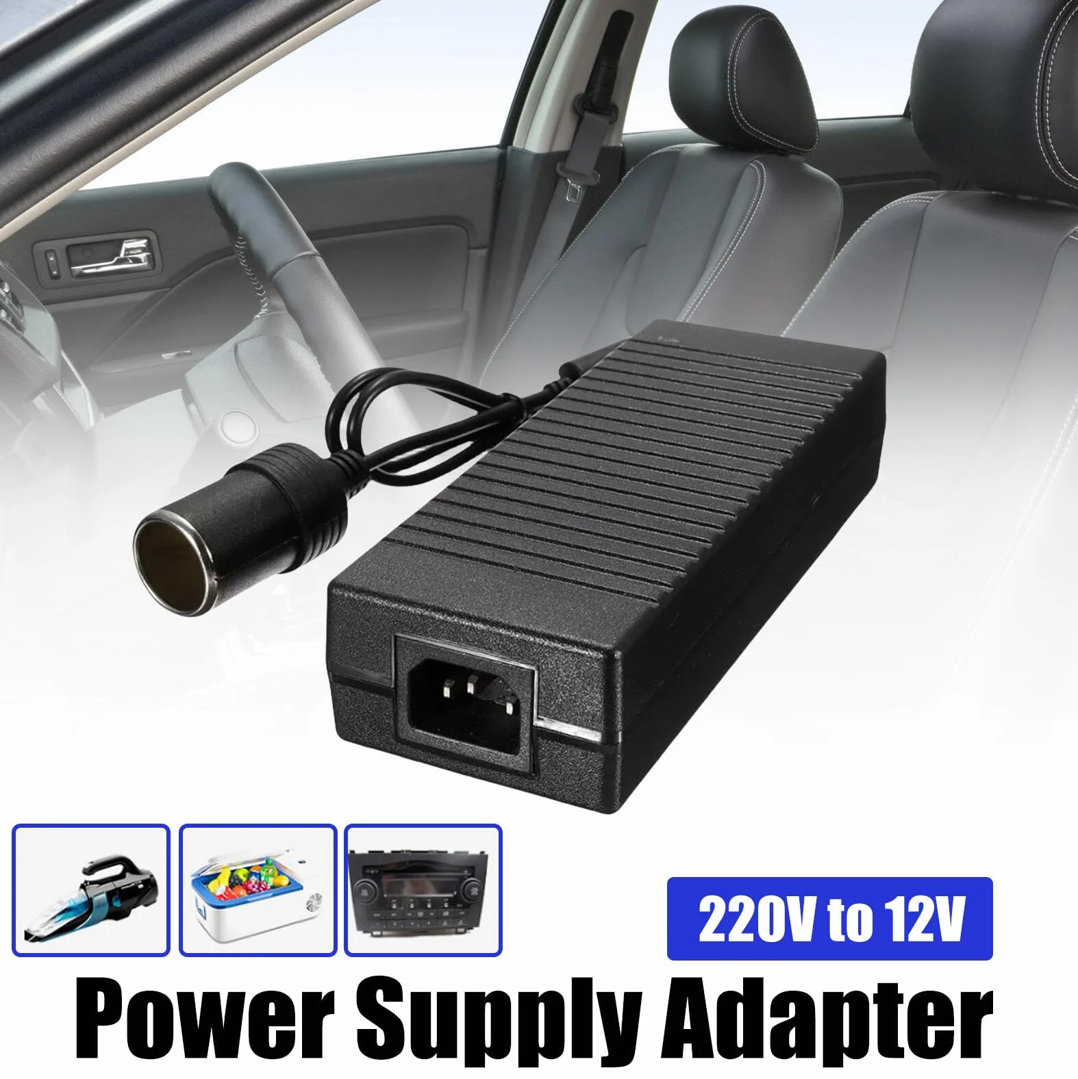 Przetwornica napięcia 230 V na 12 V 180 W/15 A Adattatore di alimentazione per auto Inverter z gniazdem zapalniczki