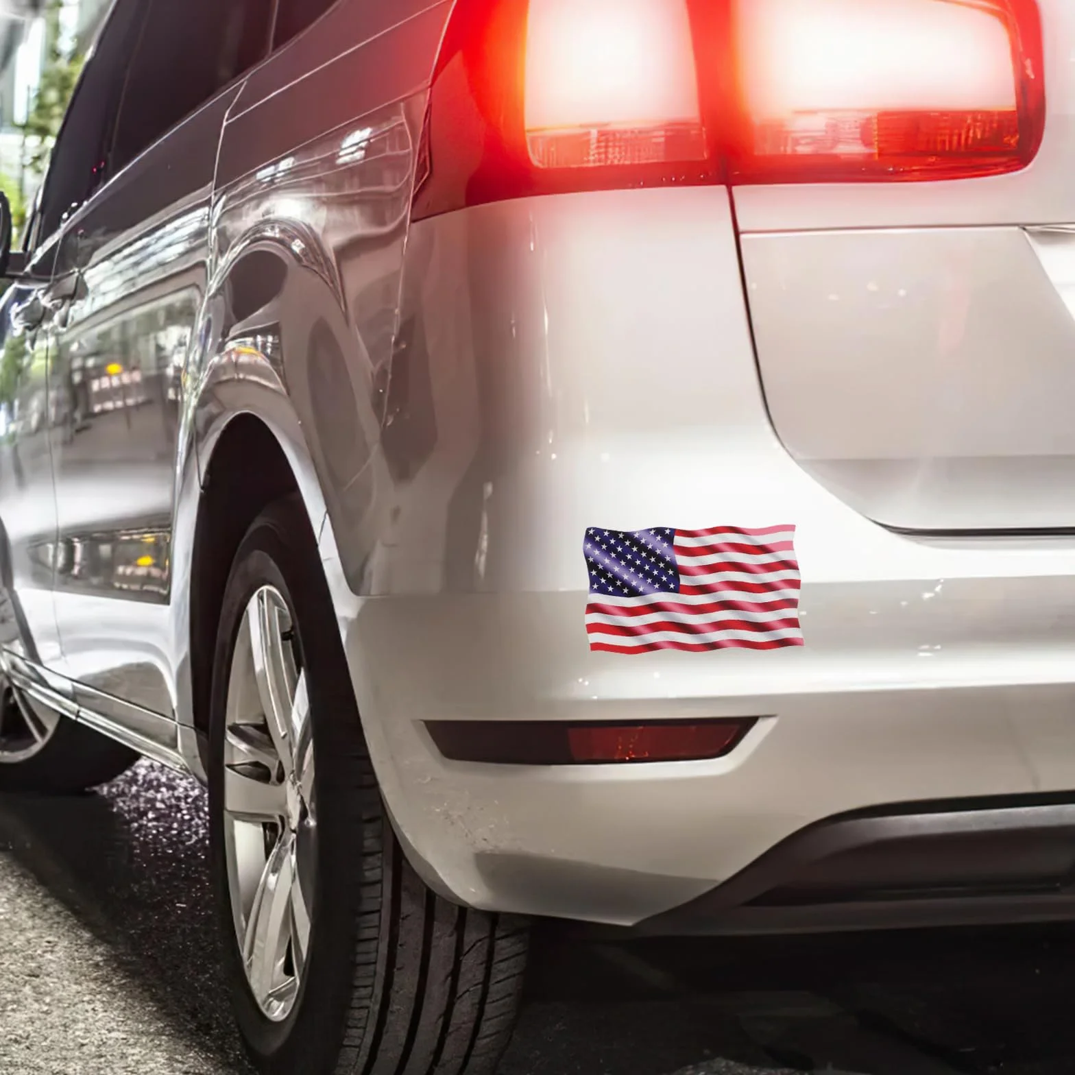 Adesivi Magnetici Per Auto Bandiera Americana 3 Pezzi Riflettente Paraurti Cofano Veicolo