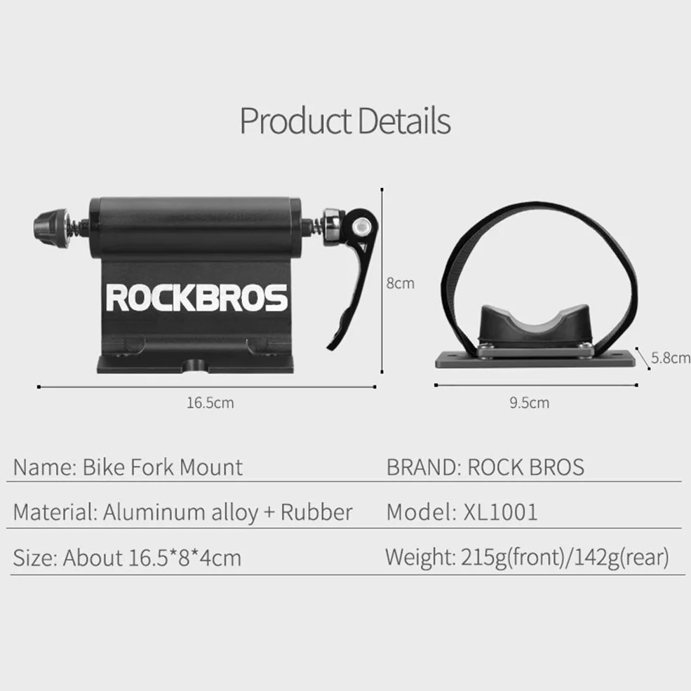 ROCKBROS Portabici per Auto SUV con Barre Portatutto, Supporto Bicicletta Sgancio Rapido