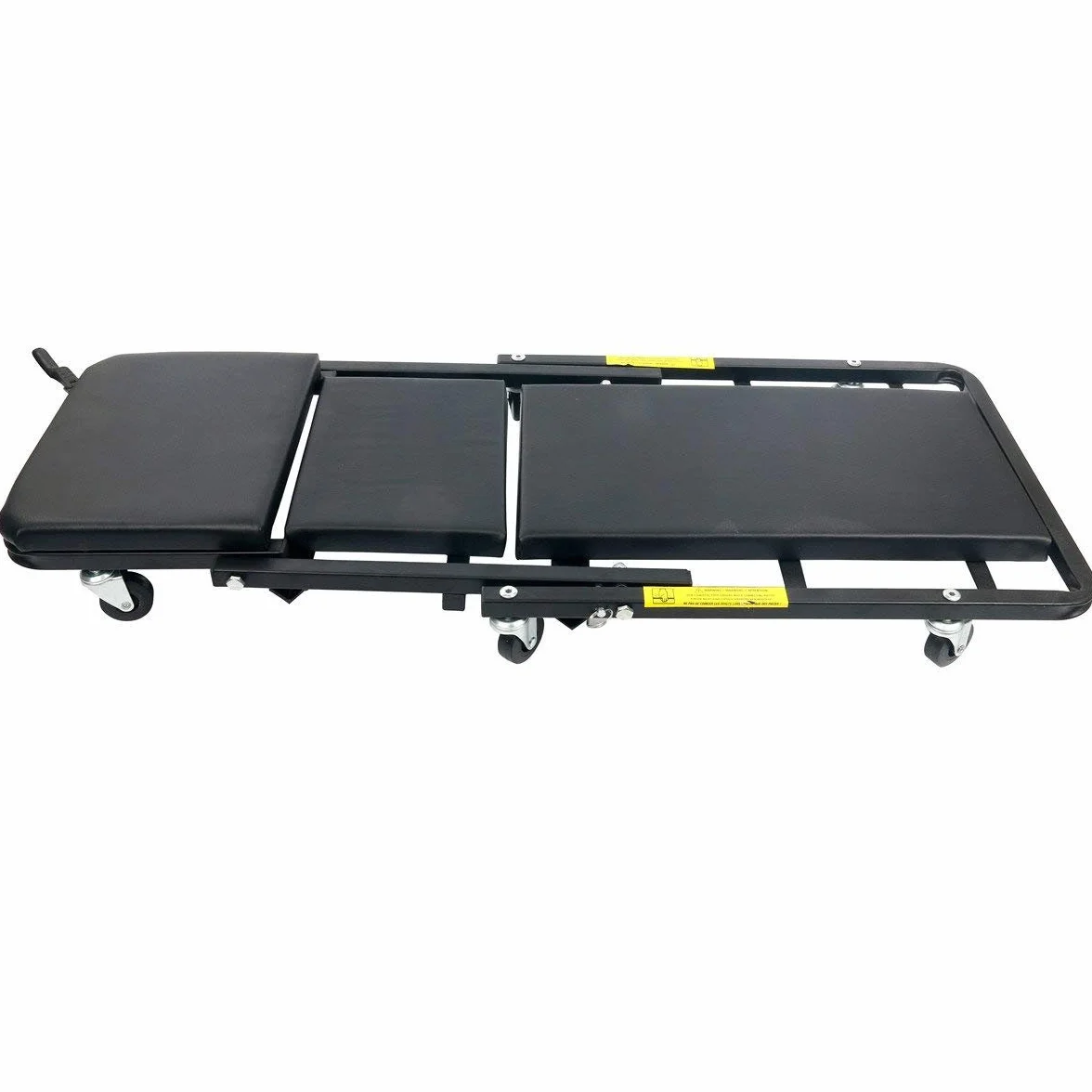 FreeTec Carrello Meccanico, Carrello sotto Auto, 2 in 1 Sdraio Pieghevole da Officina, Trasformabile in Seduta Sgabello, 1m di Lunghezza, Carica Massima di 150kg, Nero