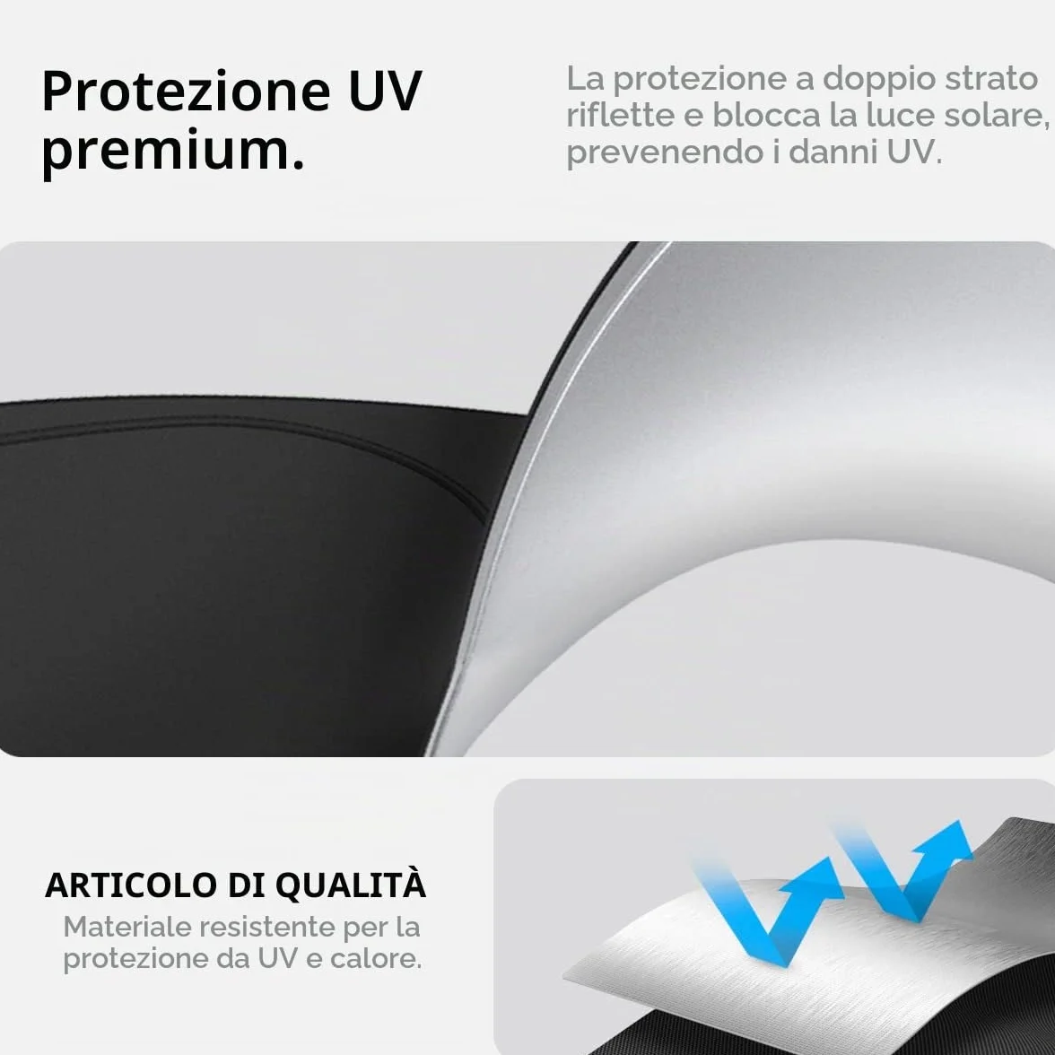 Spigen Tesla Model 3 (~2026 Highland) Model Y (~2026 Juniper) CryoShade Parasole per Parabrezza Anteriore Pieghevole, Protezione Solare Contro i Raggi UV, Accessori per Tesla