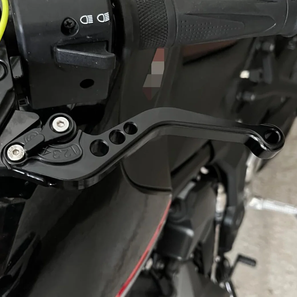 Leva freno corta Leva frizione compatibile con YAMAHA Fazer FZ-1 FZ-8 FZ-6 FZ-6R FZS600, Realizzato in lega di alluminio CNC (Black)