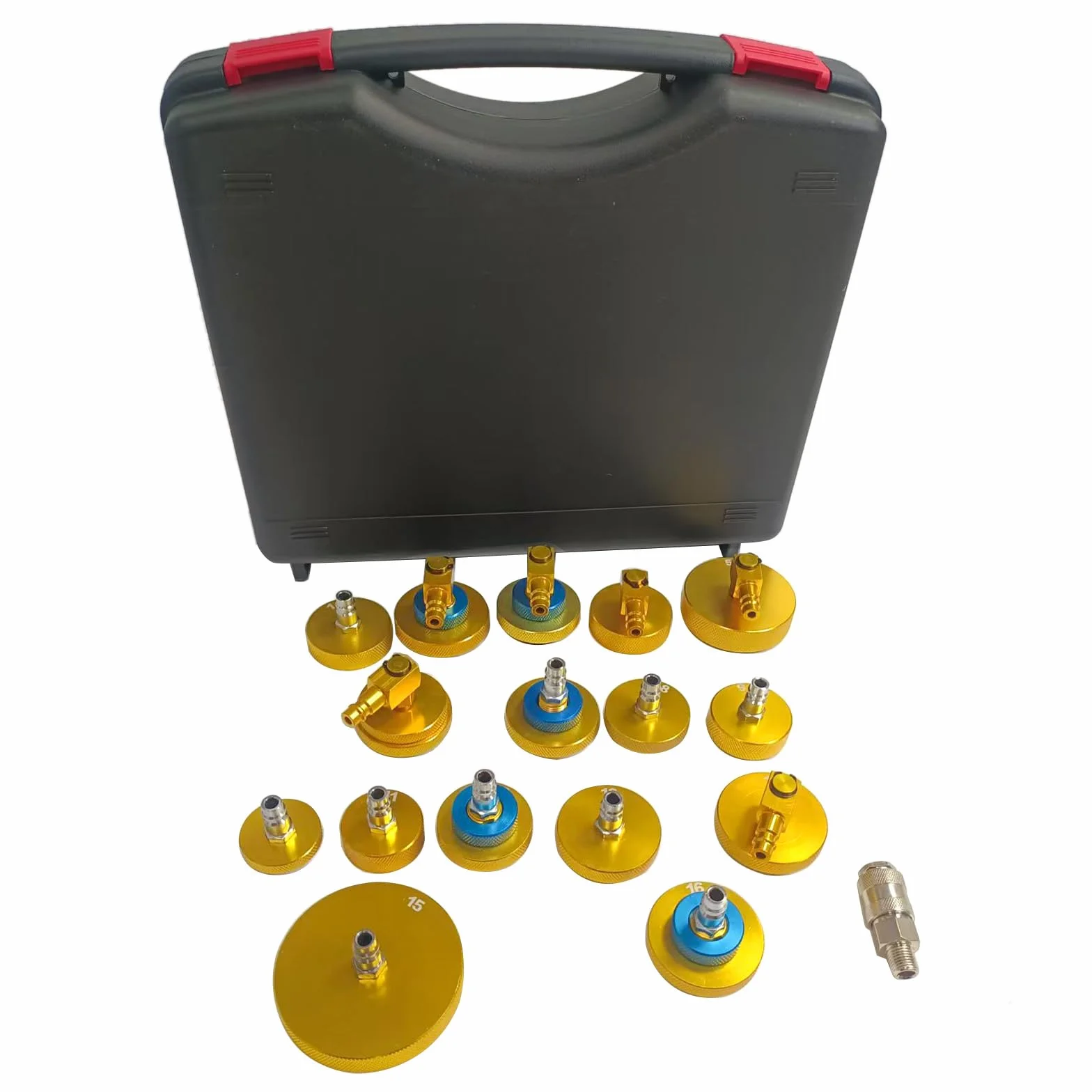 Adattatore per Spurgo Freni 17 Pezzi con Snodo Rapido Oro
