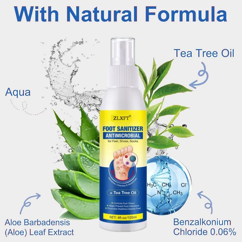 Spray Antifungino del Piede All'Olio di Melaleuca 120ml 2pcs