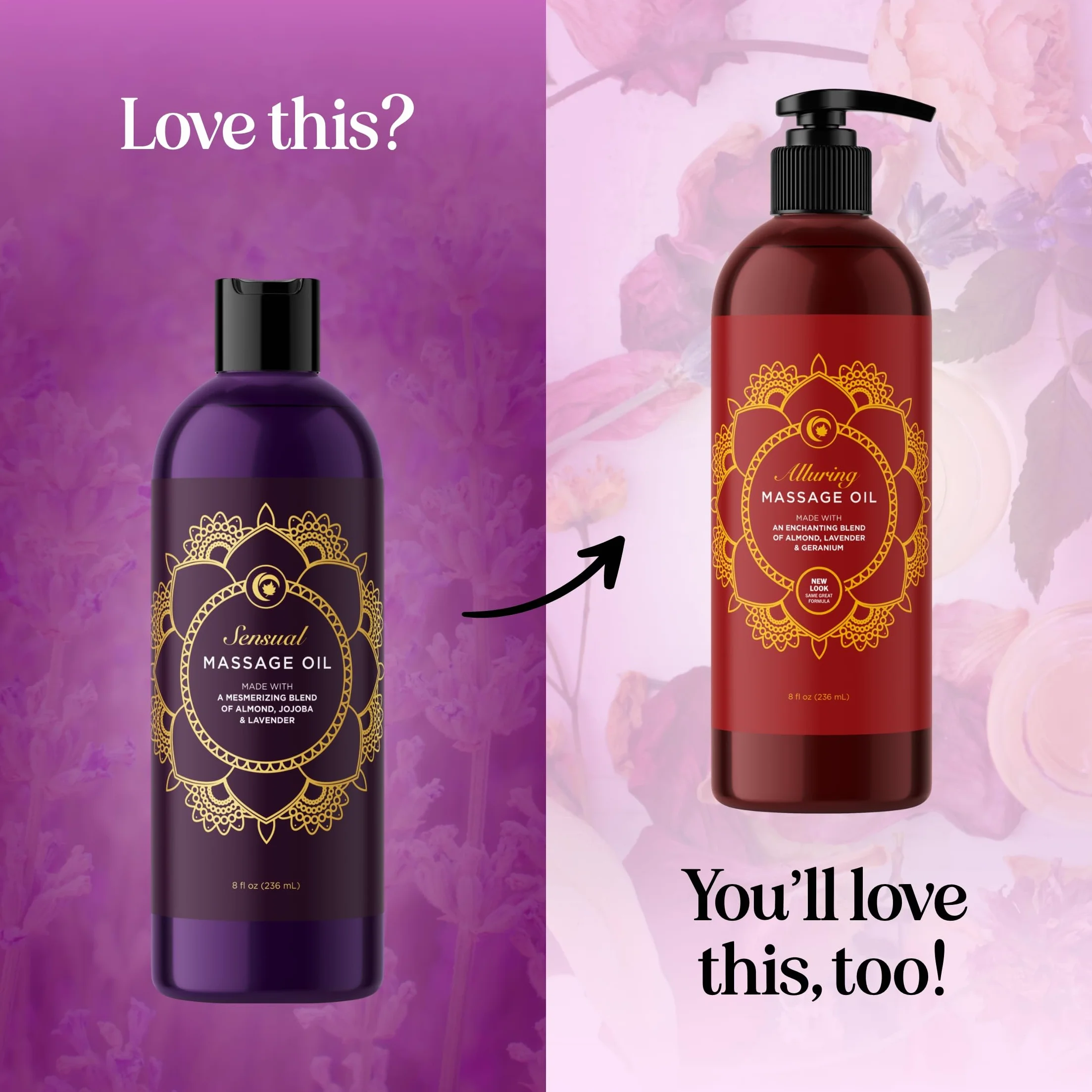 Maple Holistics Puro Olio di Lavanda Sensual Massage Oil Rilassante Mandorle & Olio di Jojoba Natural Therapy Ipoallergenico Pelle 100% Made in USA