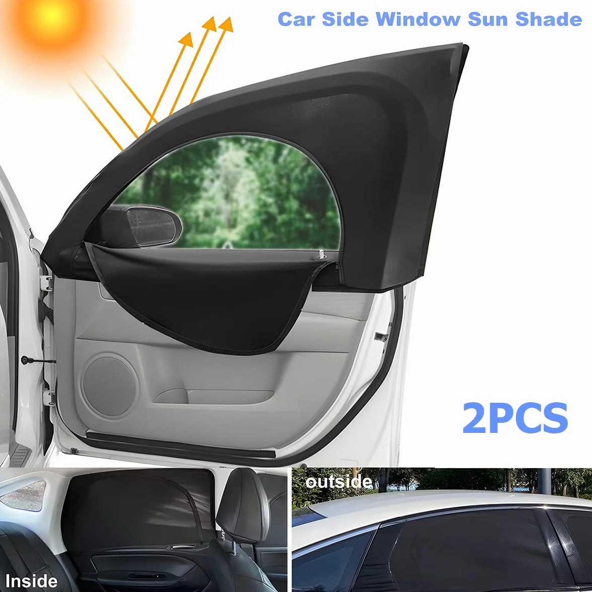 CGEAMDY 2 Pezzi Parasole Auto Bambini, Universali Tendine Parasole Auto Finestrini Laterali, Accessori Auto Block Raggi UV, Adatto Alla Maggior Parte dei Veicoli (Finestrino Anteriore)