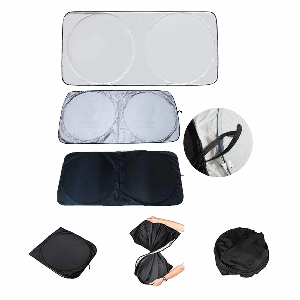 Parasole per Parabrezza Auto Pieghevole Universale 150x70cm Premium