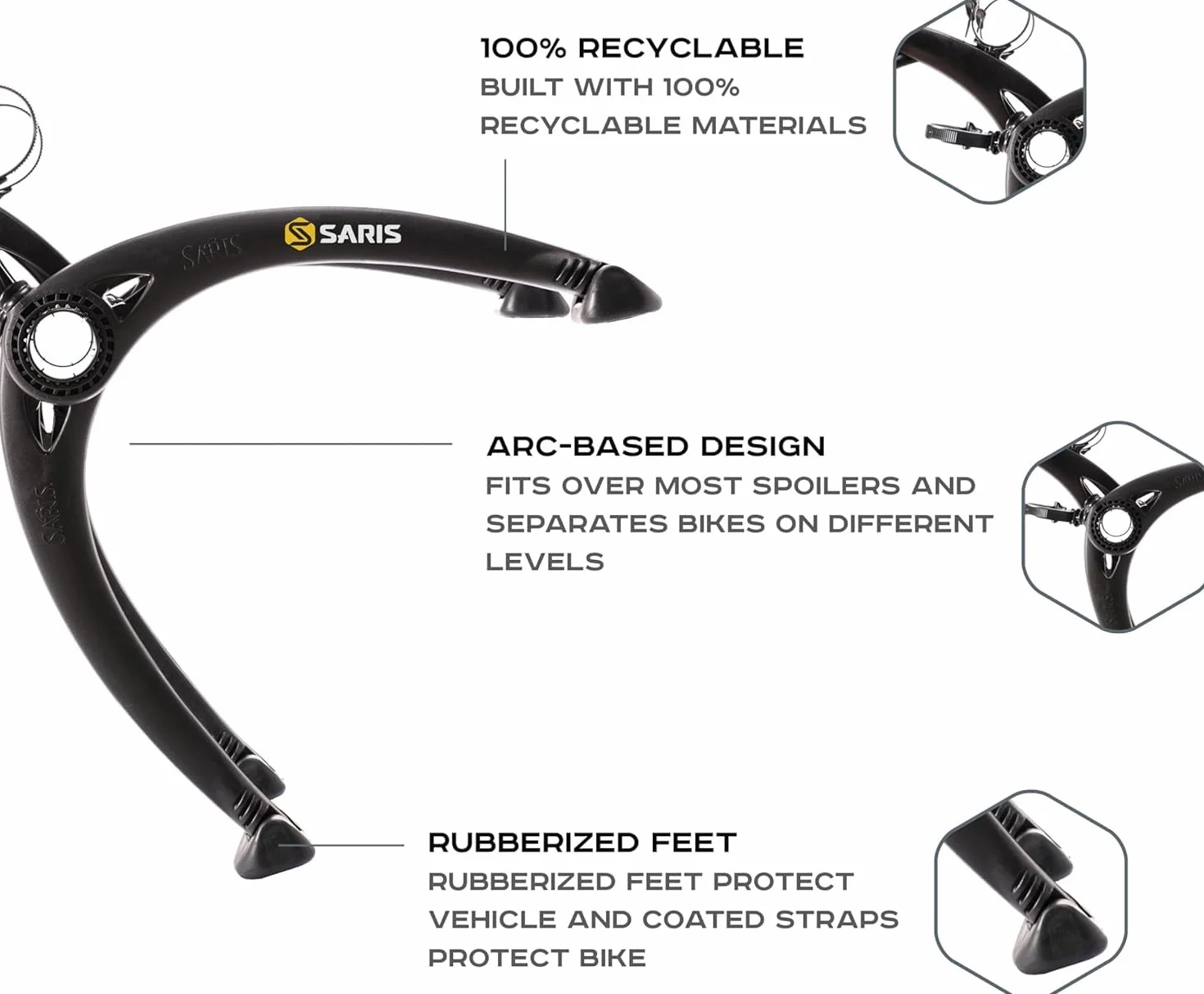 Saris Supporto portabici 2 biciclette Nero