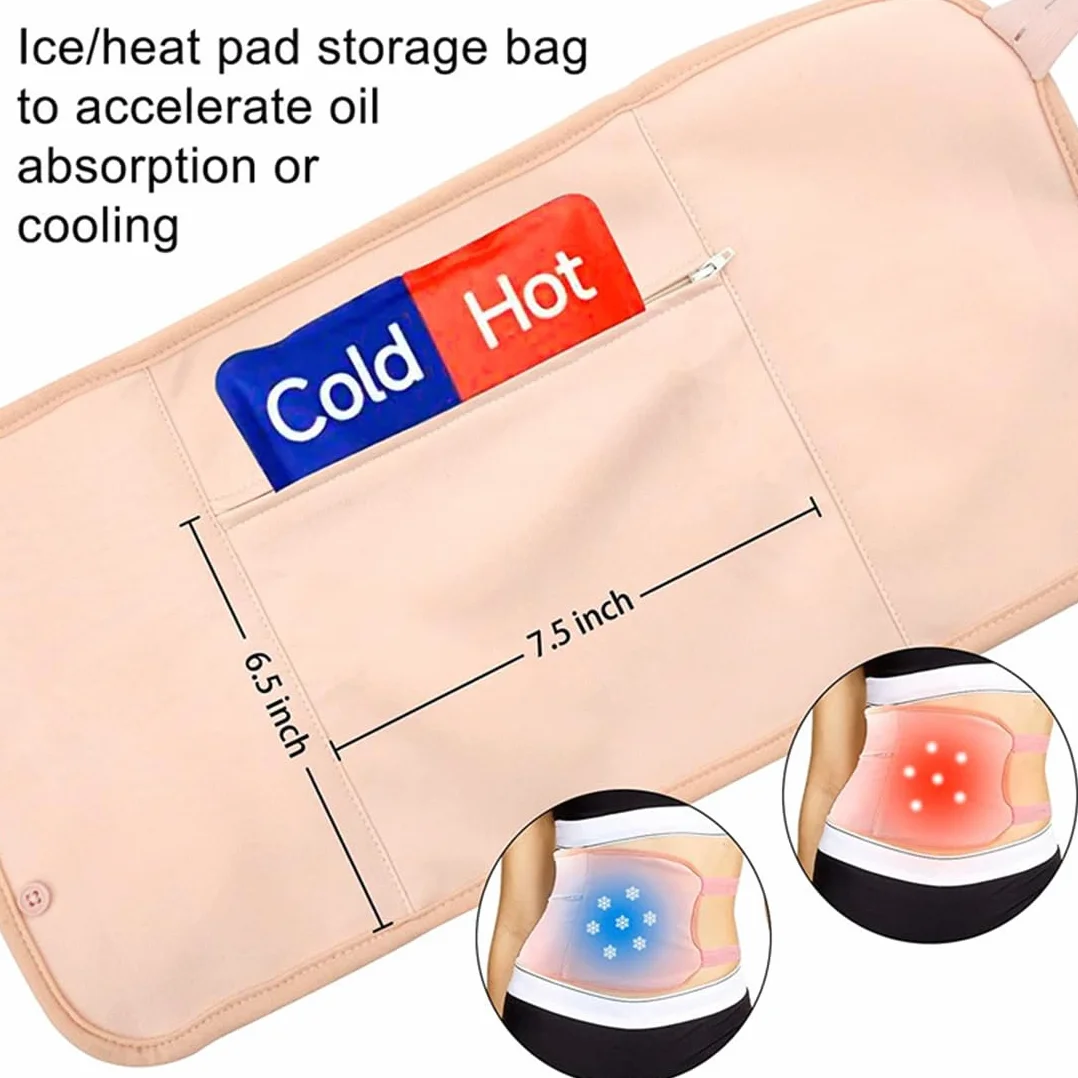 Cachi Impacco Olio Ricino Riutilizzabile Avvolgere per Fegato Collo