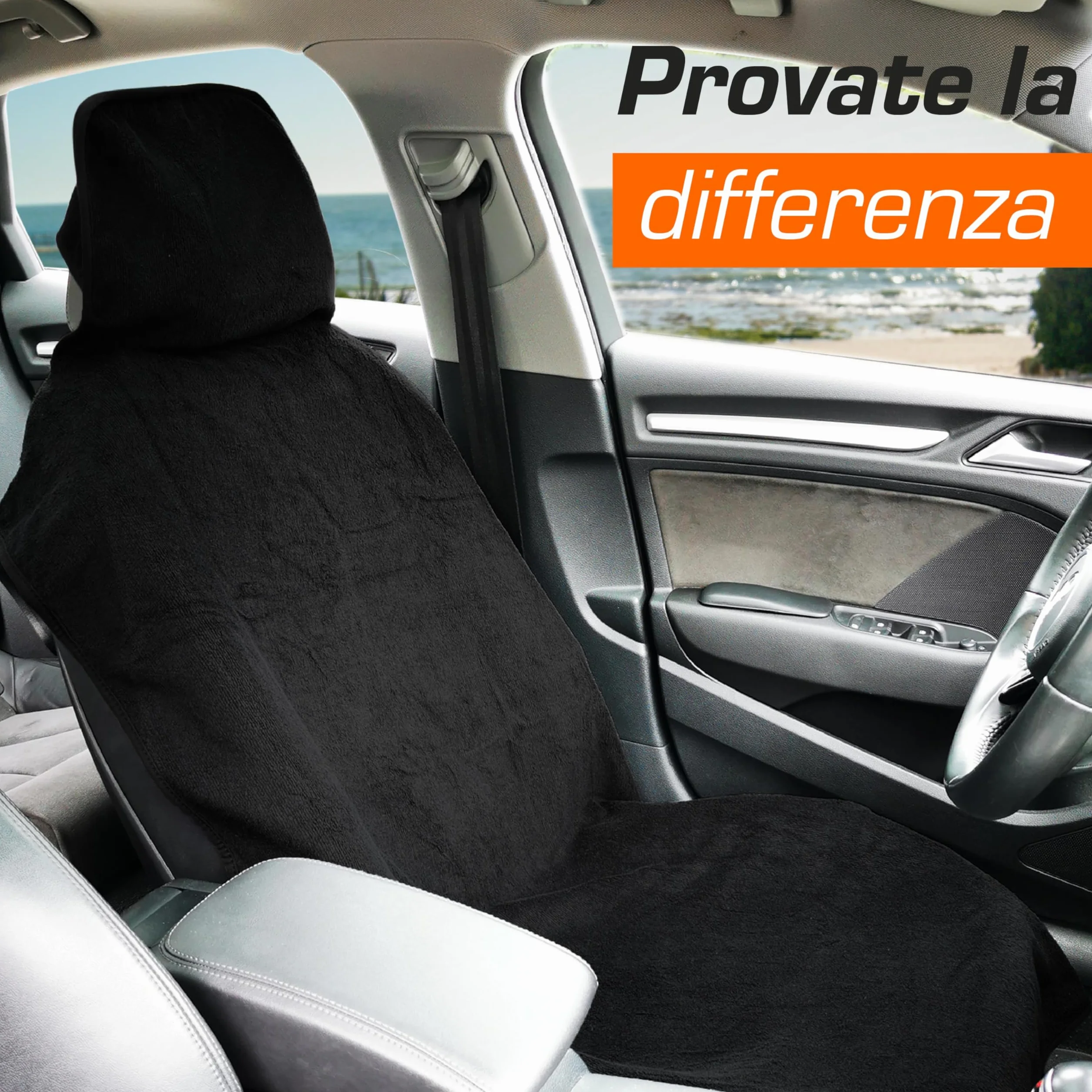Upgrade4cars Coprisedile Universale Auto Anteriore Cotone Protezione Sedile Antisudore Lavabile Traspirante