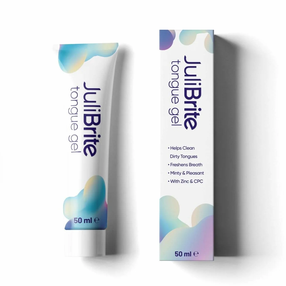 JuliBrite Gel per lingua 50 ml Alito fresco Raschietto lingua Confezione da 2