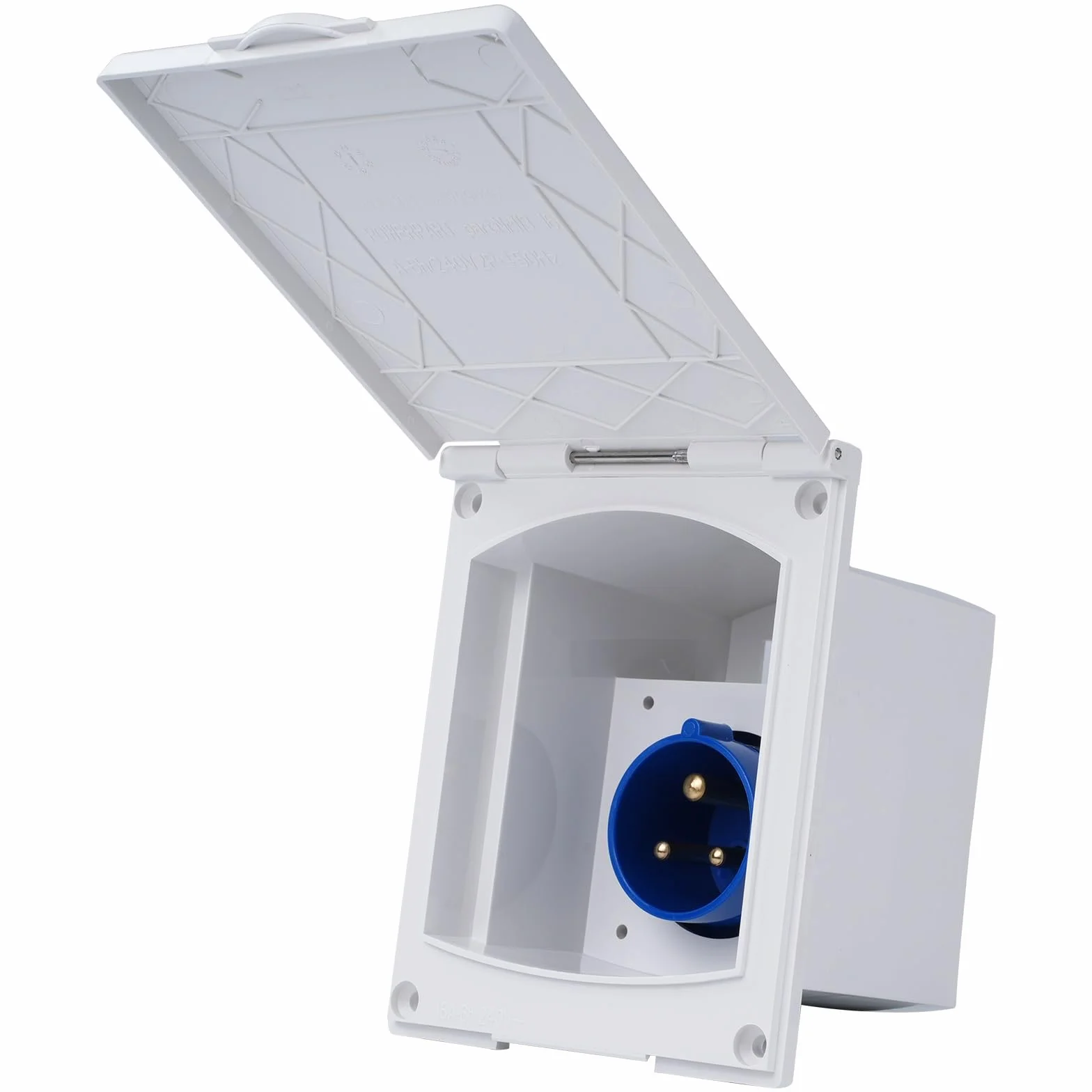 Jadeshay Presa Esterna CEE 230V 16A 3 Pins IP44 Impermeabile Spina con Coperchio per Camper