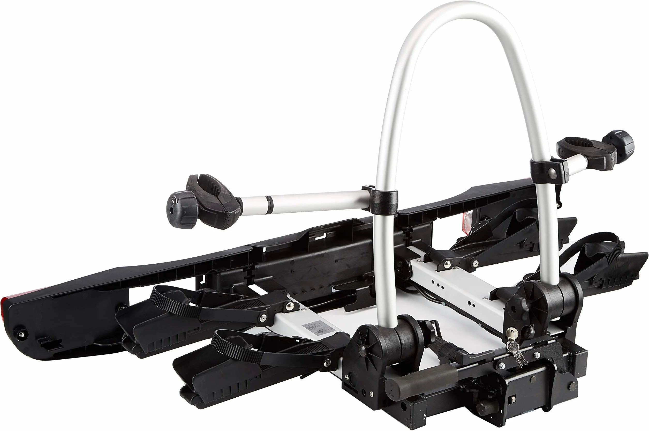 Westfalia Portabici BC 60 per Ganci di Traino, Borsa Inclusa, Portabici per 2 Biciclette, Adatto per E-bike, Ripiegabile