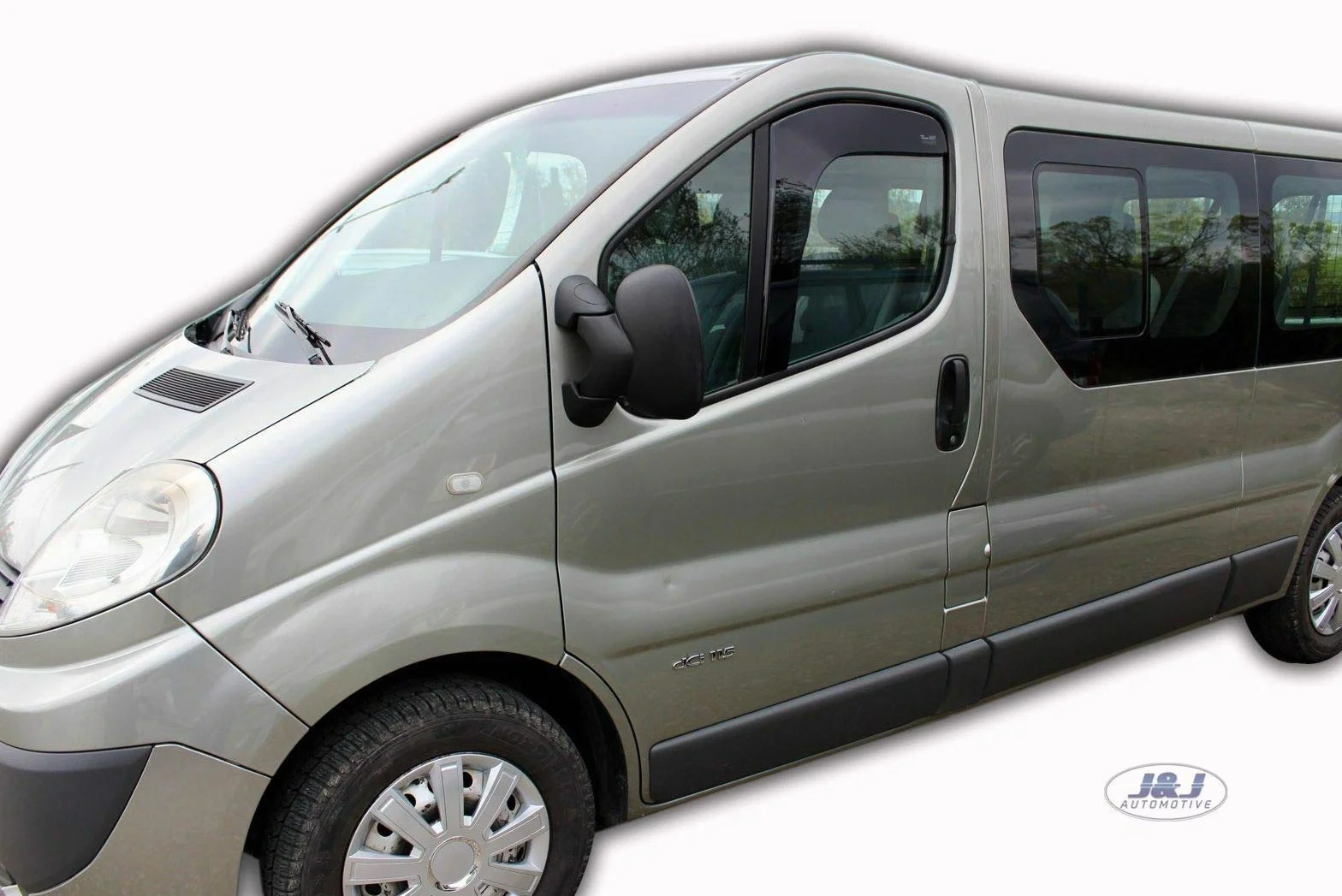 J&J AUTOMOTIVE Deflettori d'Aria Renault Trafic 2001-2014 Set 2 Pezzi Nero Fumé Oscurato