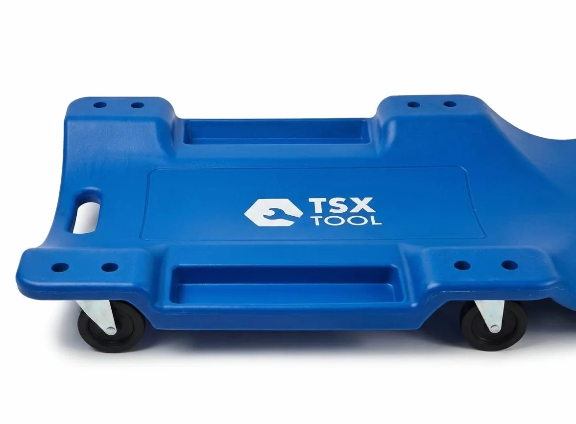 Satkit - Lettino per officina meccanica, in plastica resistente; Ottimo per la riparazione delle auto