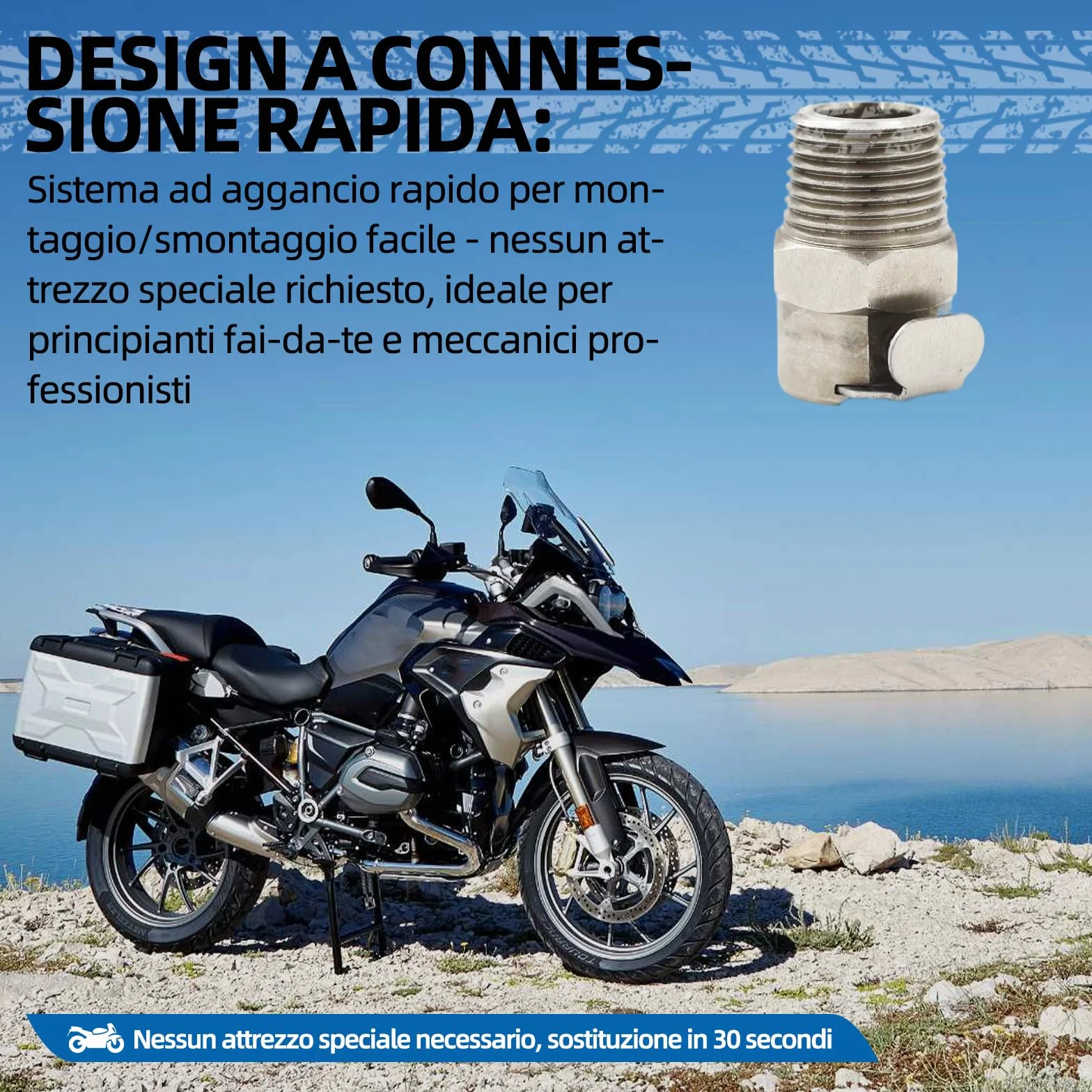 Kit riparazione attacco rapido pompa carburante metallo BMW R1200GS R1200R R1200RT K1200R K1200S K1200GT 3/8 pollice