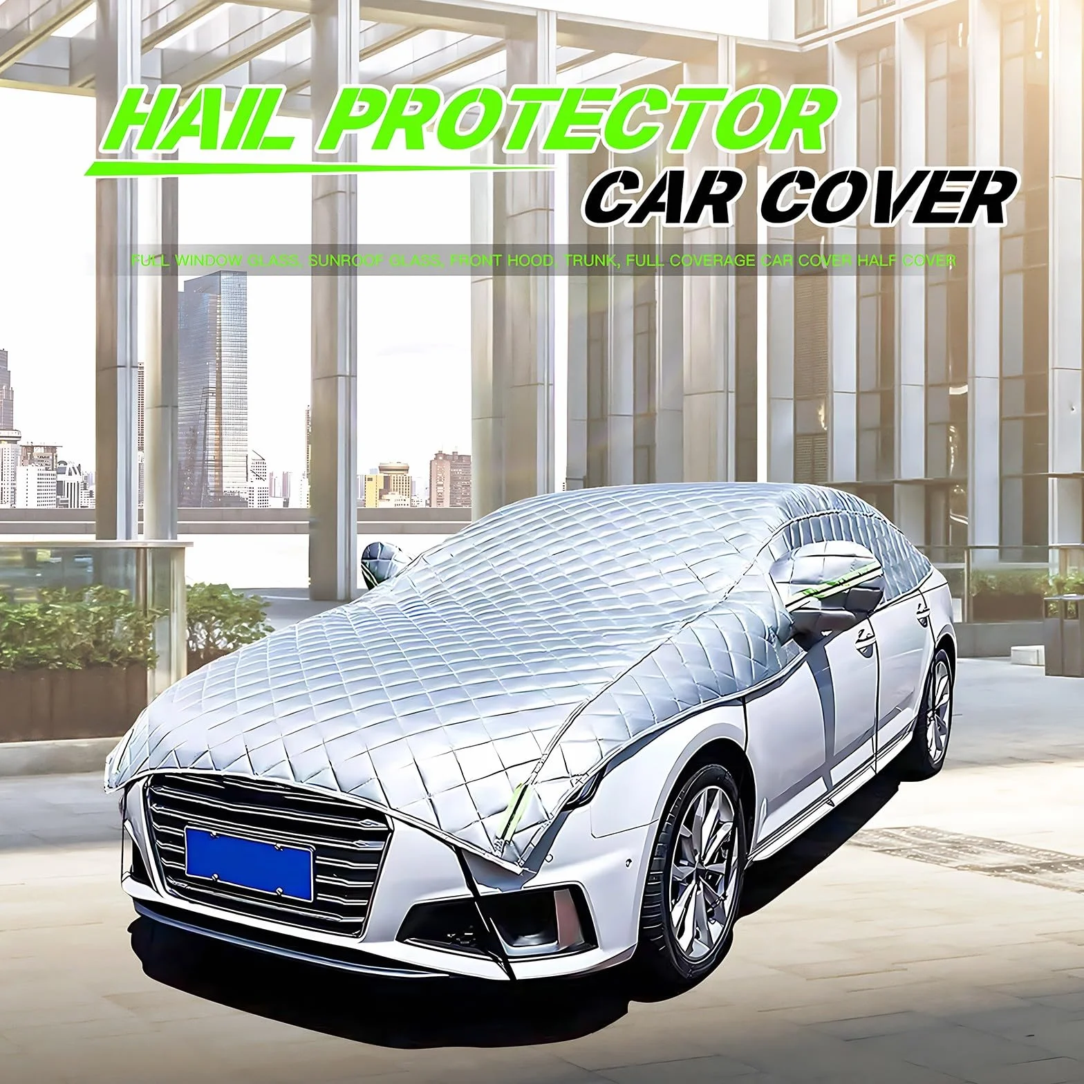 Telo Antigrandine per Auto per Toyota Yaris Hybride 2020-2025, Telo Copriauto Imbottita Anti-Neve e Anti-UV, Impermeabile Anti-Neve, Anti-Graffio, Antivento per quattro stagioni -Lf8