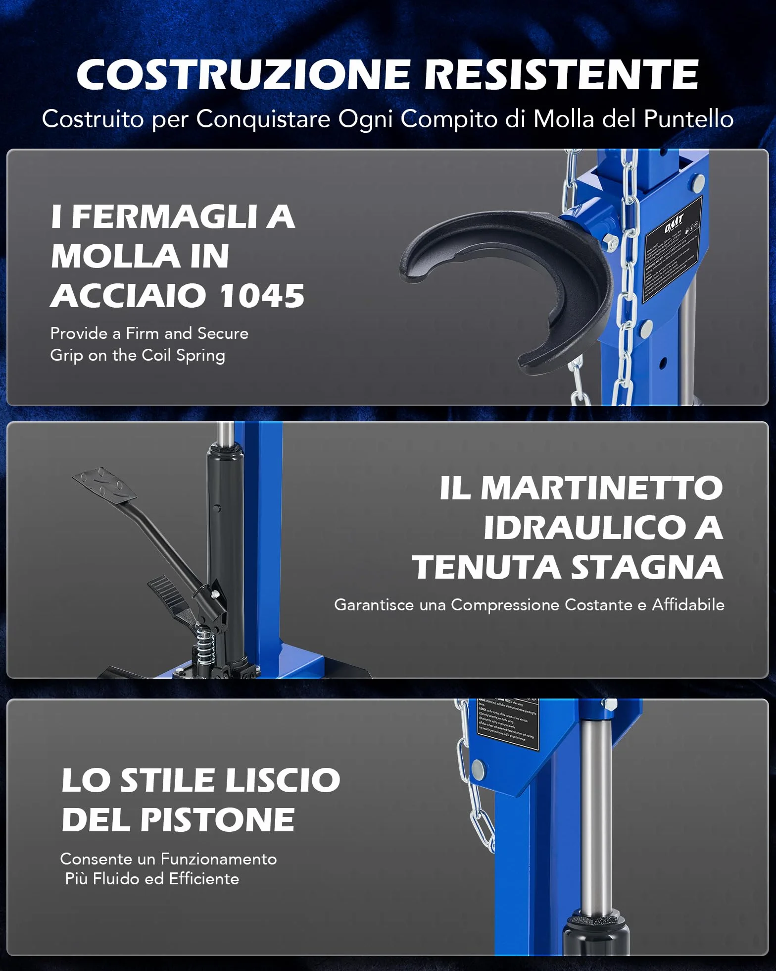 Orion Motor Tech 4.5T Compressore a Molla Idraulico Automatico per Auto Camion SUV