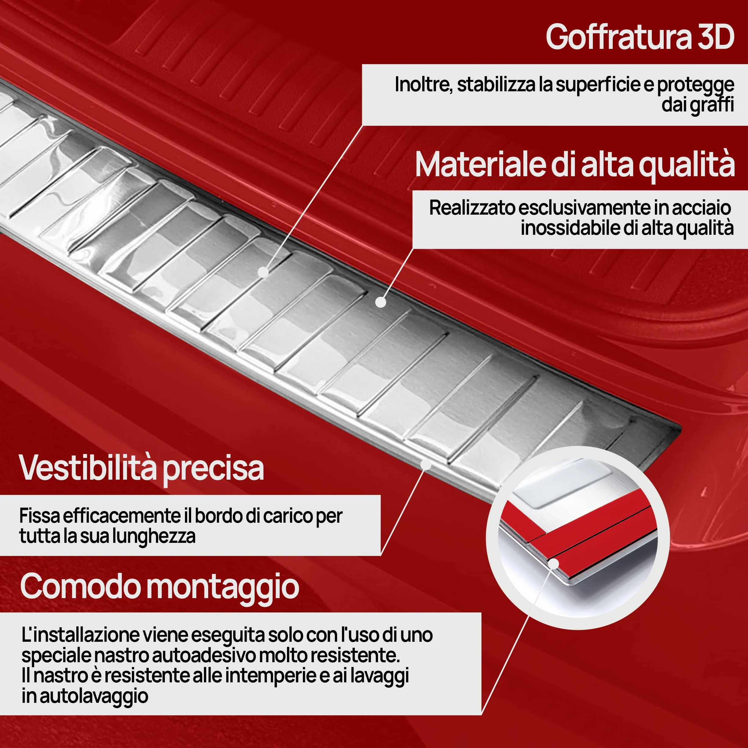 Chromemaster Protezione Paraurti Posteriore Acciaio Inossidabile INOX Spazzolato Argento Opaco Compatibile Dacia Duster 2010-2017