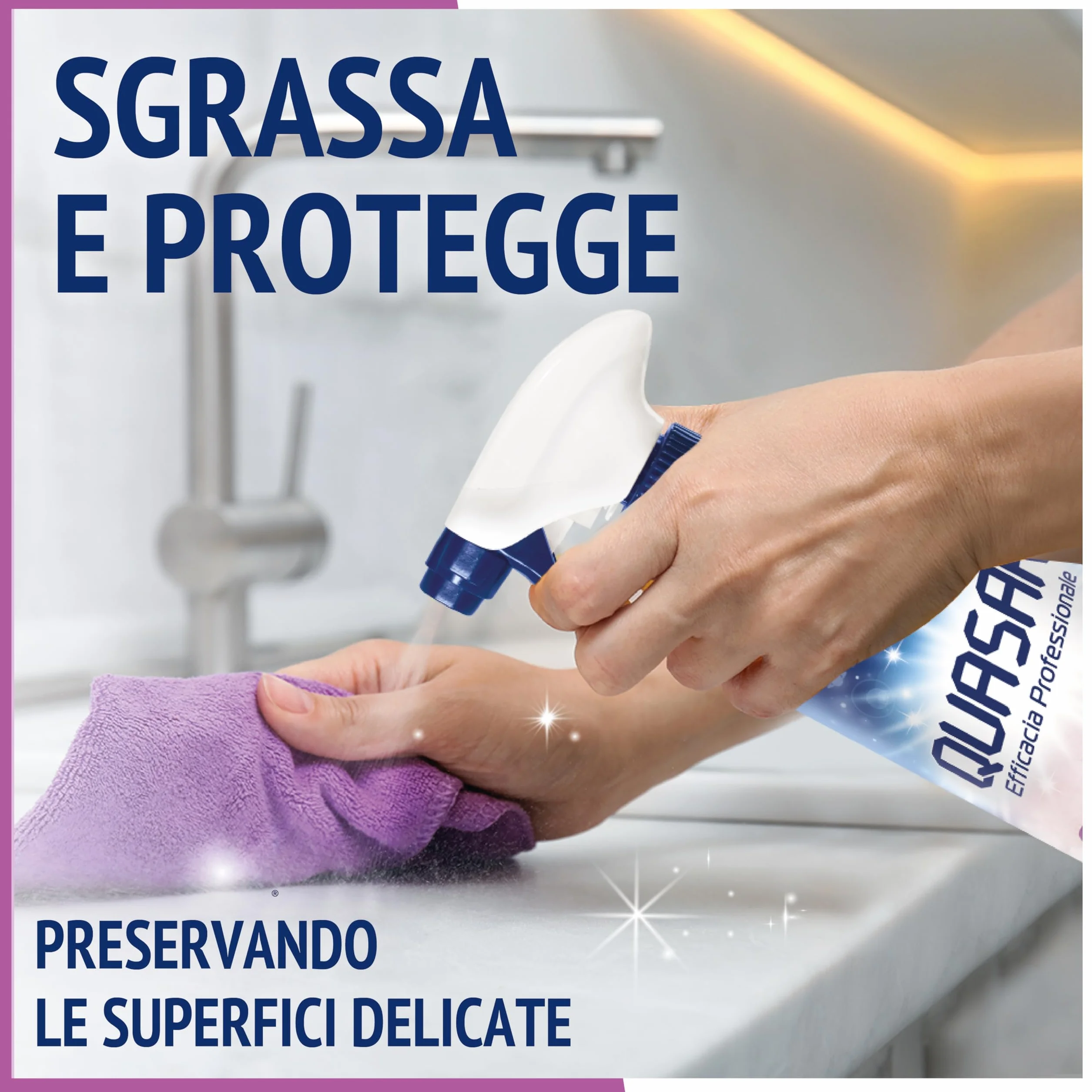 Quasar Cucina Superfici Delicate Sgrassa Protettivo 680 ml