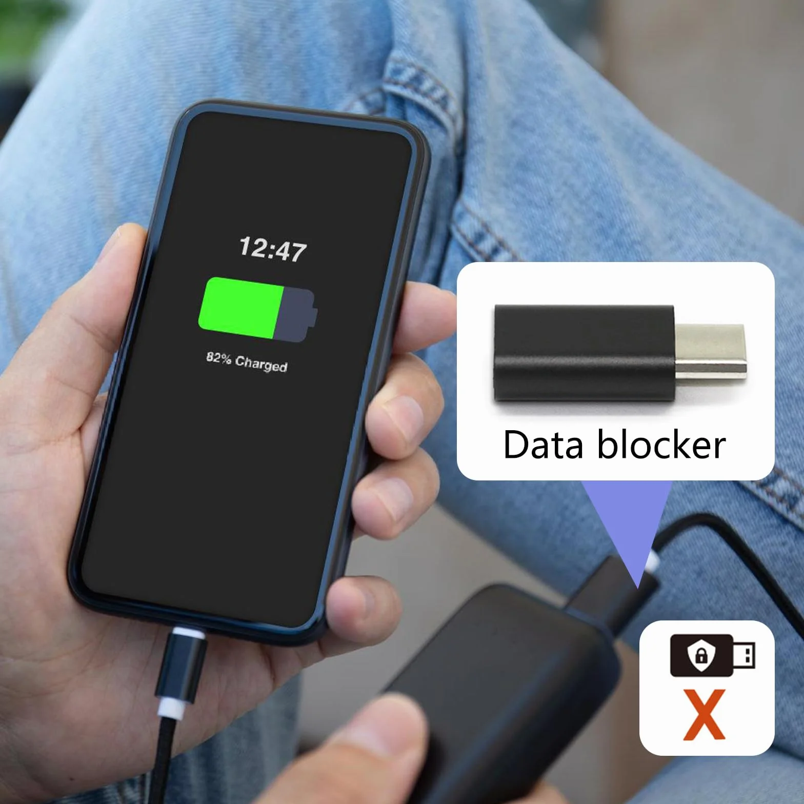 Strumento di blocco dati USB C portatile ad alta compatibilità e facile plug and play blocco trasferimento dati indesiderato Defender