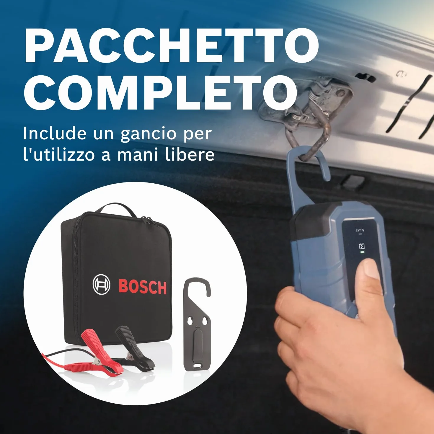 Bosch C10 Caricabatterie Auto 12V 3,5A Mantenimento Piombo-Acido AGM GEL EFB SLI
