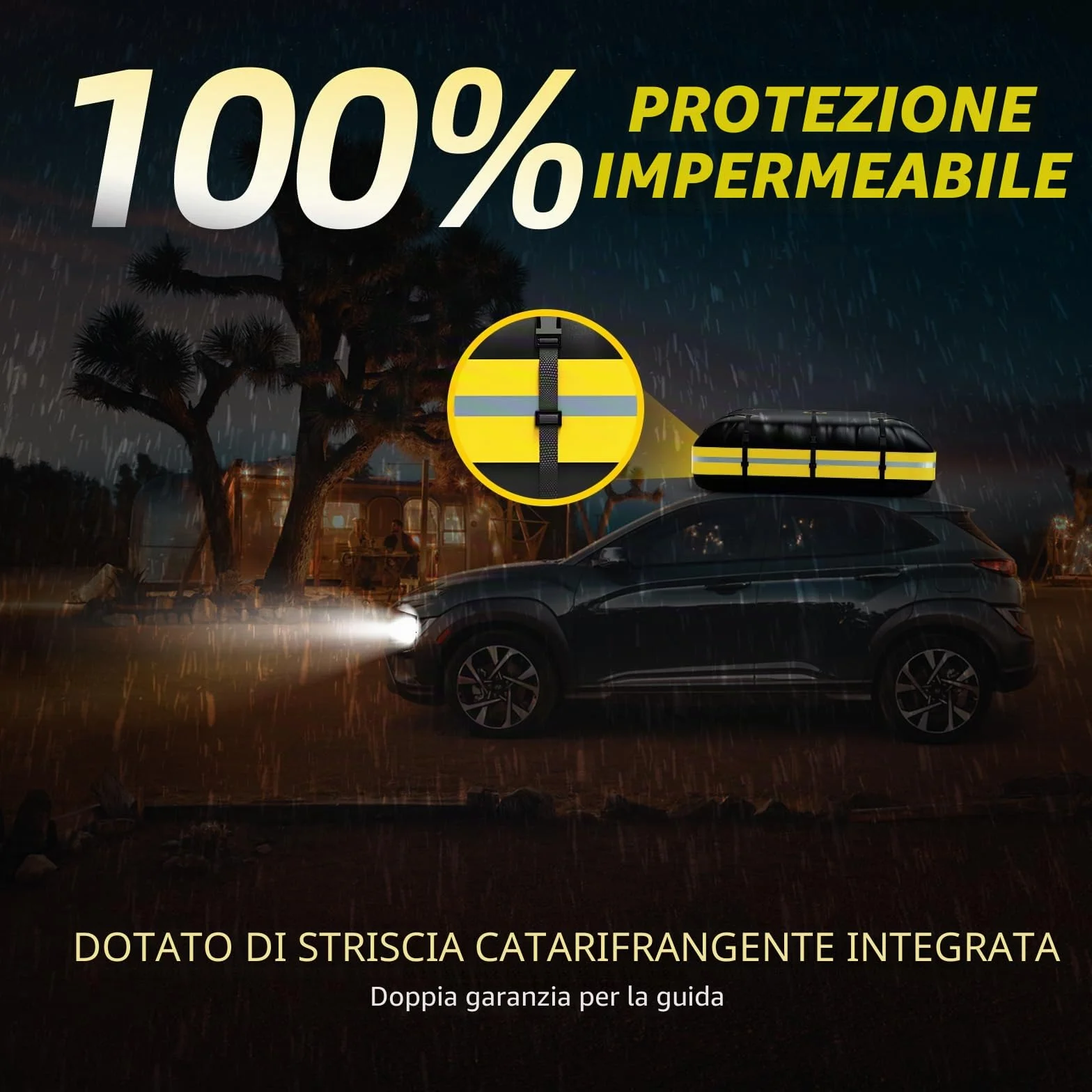 Borsa Tetto Auto, 594L Grande Box da Tetto per Auto Impermeabile Borsa Tetto Auto, Pieghevole Borsa Tetto 21 Piedi Cubici, Include tappetino antiscivolo+6 cinghie rinforzate+serratura