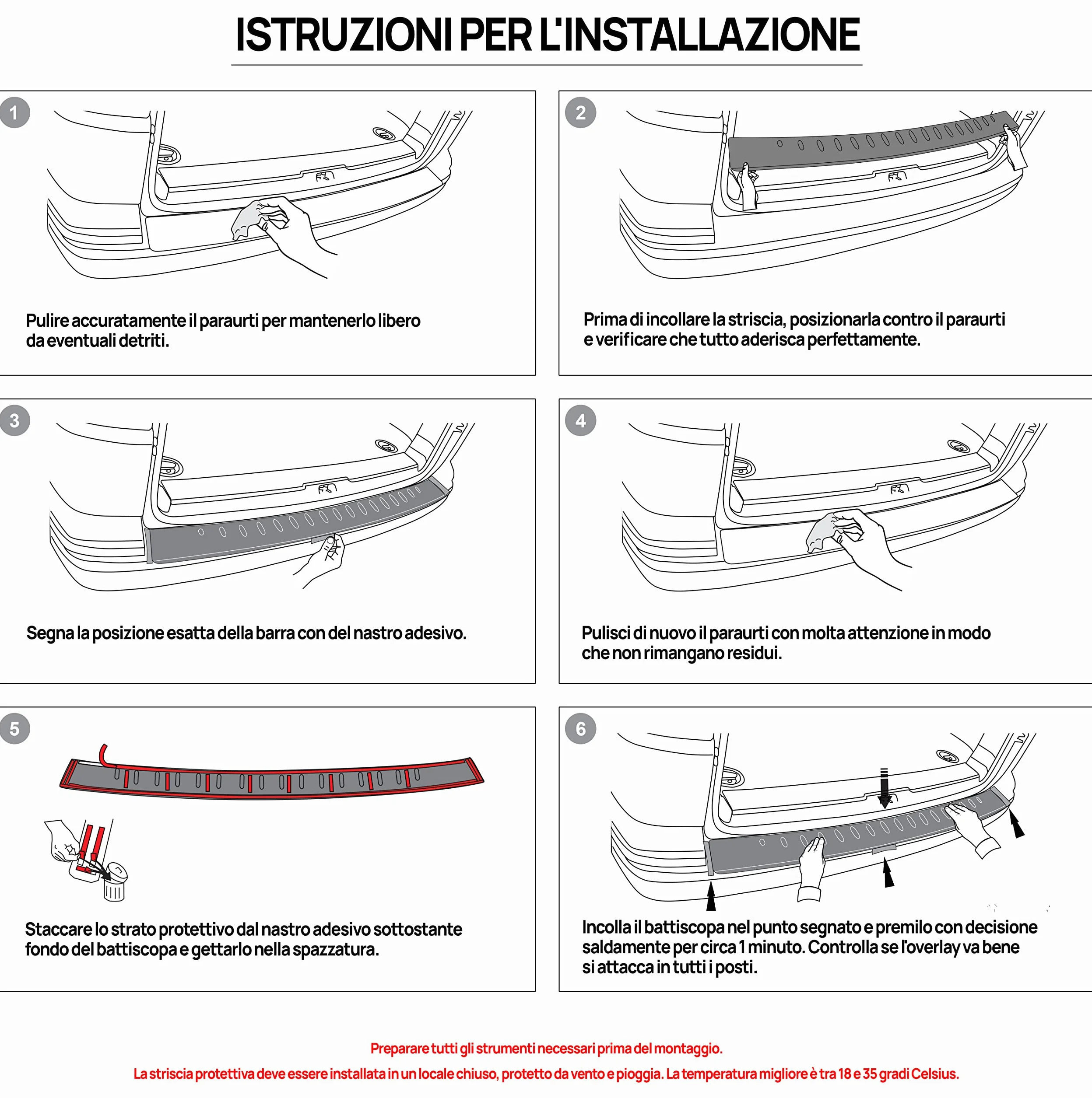 Chromemaster Protezione paraurti Posteriore Acciaio INOX lucido Compatibile Mercedes Vito Classe V W447 2014