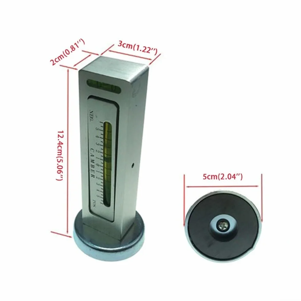 Strumento di allineamento ruote con misuratore regolabile per controllo camber e caster auto, plastica durevole