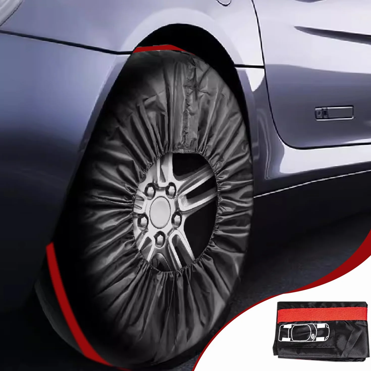 Borse per Pneumatici Auto Impermeabili Antipolvere 13-18 Pollici Custodia Ruota Diametro 66 cm