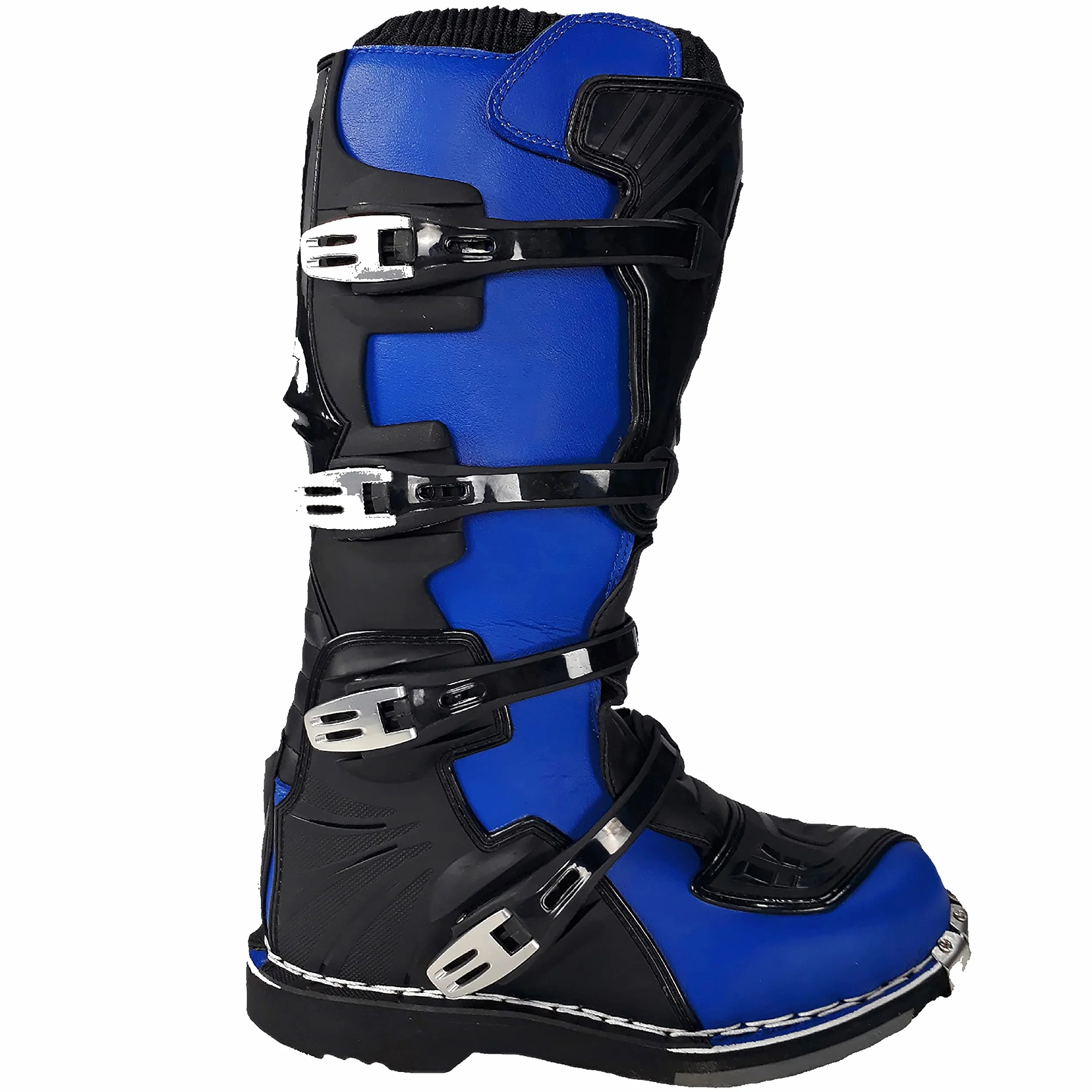 Stivali per moto da cross enduro fuoristrada quad (43 EU, Blu)
