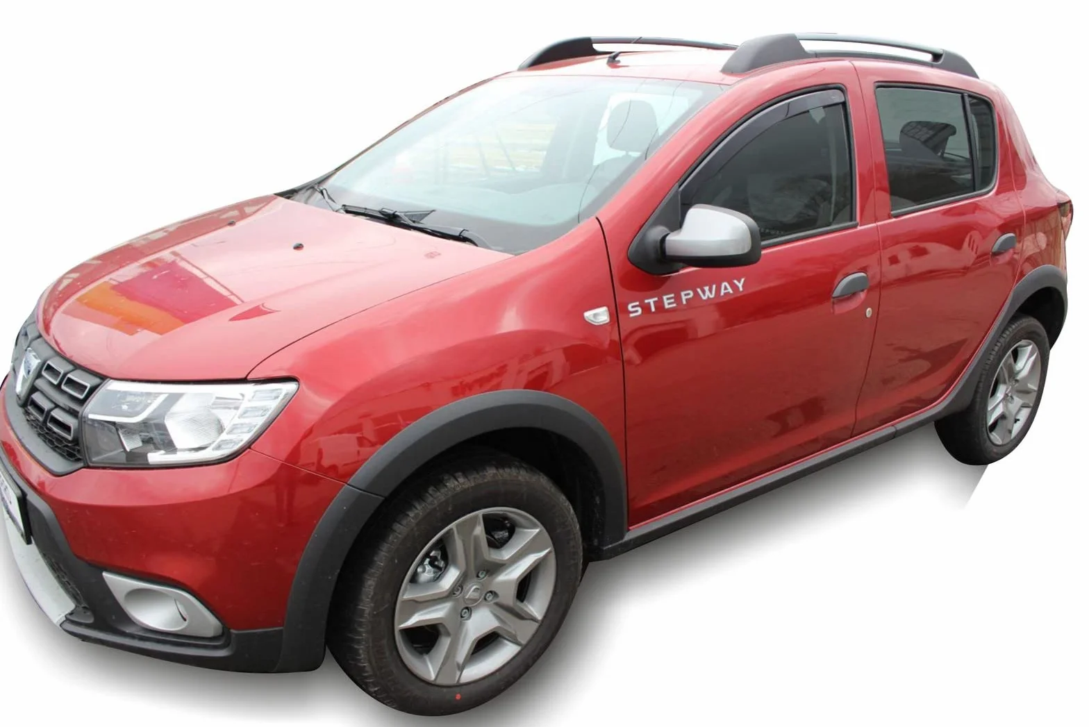Deflettori d'Aria Dacia Logan 4-Porte Berlina 2013-2020 Set 2 Pezzi Nero fumé Oscurato