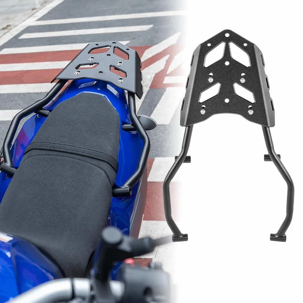 Moto Tenere 700 Portabagagli posteriori Barra di ripiano estesa Kit piastra staffa di montaggio superiore per portapacchi Maniglia per passeggero Sedile laterale Corrimano Coda per Tenere700 2018-2024