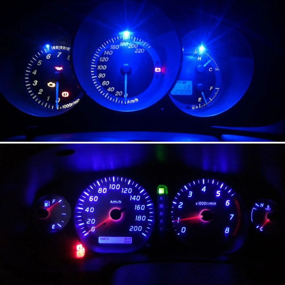 Luci LED T3 Neo Wedge blu per climatizzatore riscaldamento cruscotto