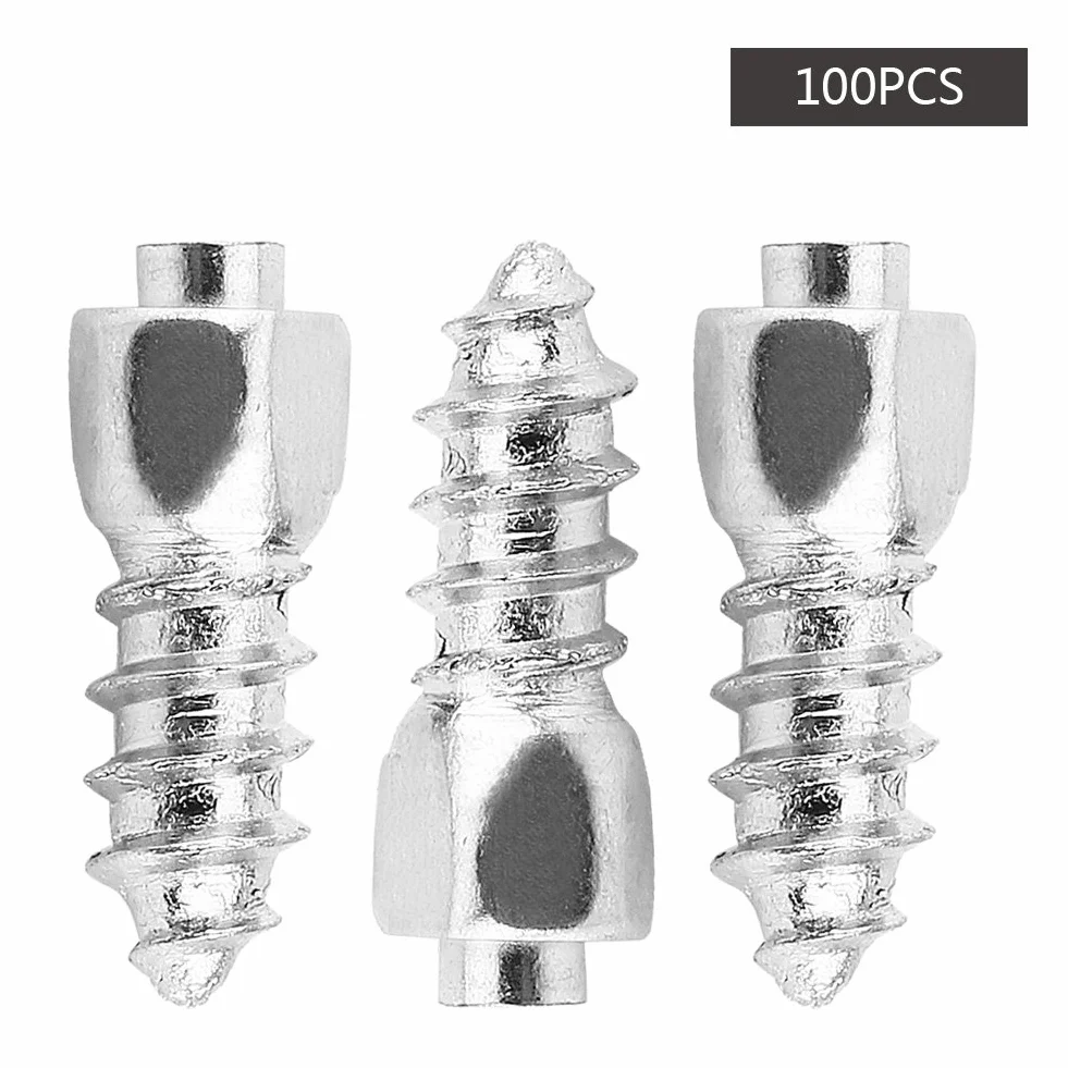 Auto12mm vite antiscivolo vite prigioniera, 100 pezzi 12mm per auto SUV ATV Vite antiscivolo per ruote per pneumatici neve Punte per pneumatici Trim Accessori per auto